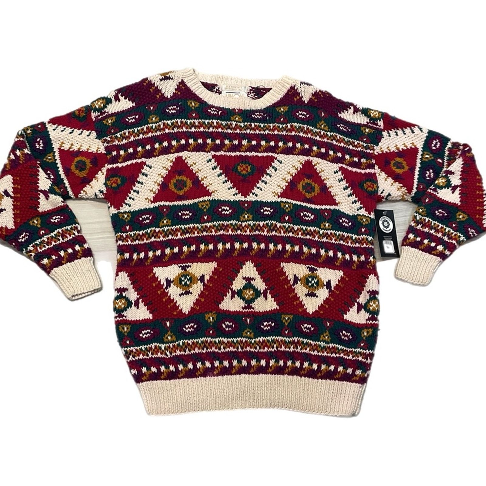 Vintage Ninon De Lendos Knit Sweater Size US L / EU 52-54 / 3 - 1 Thumbnail