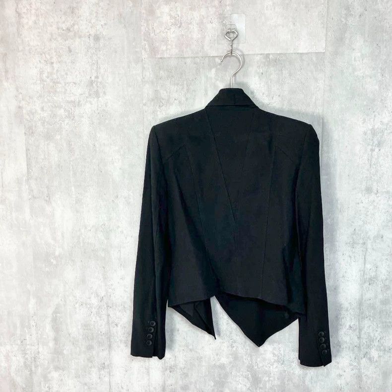 Helmut Lang HELMUT LANG Silk irregularly cut jacket coat Size M / US 6-8 / IT 42-44 - 4 Thumbnail
