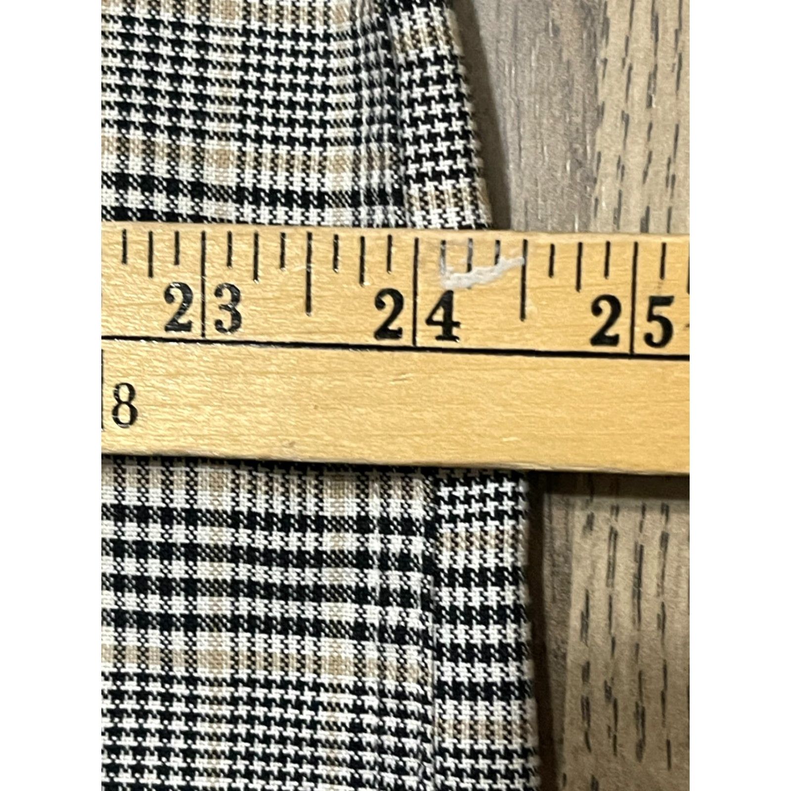 Croft & Barrow Croft & Barrow Shirt Mens Large Black Tan White Plaid Button Up Size US L / EU 52-54 / 3 - 6 Thumbnail