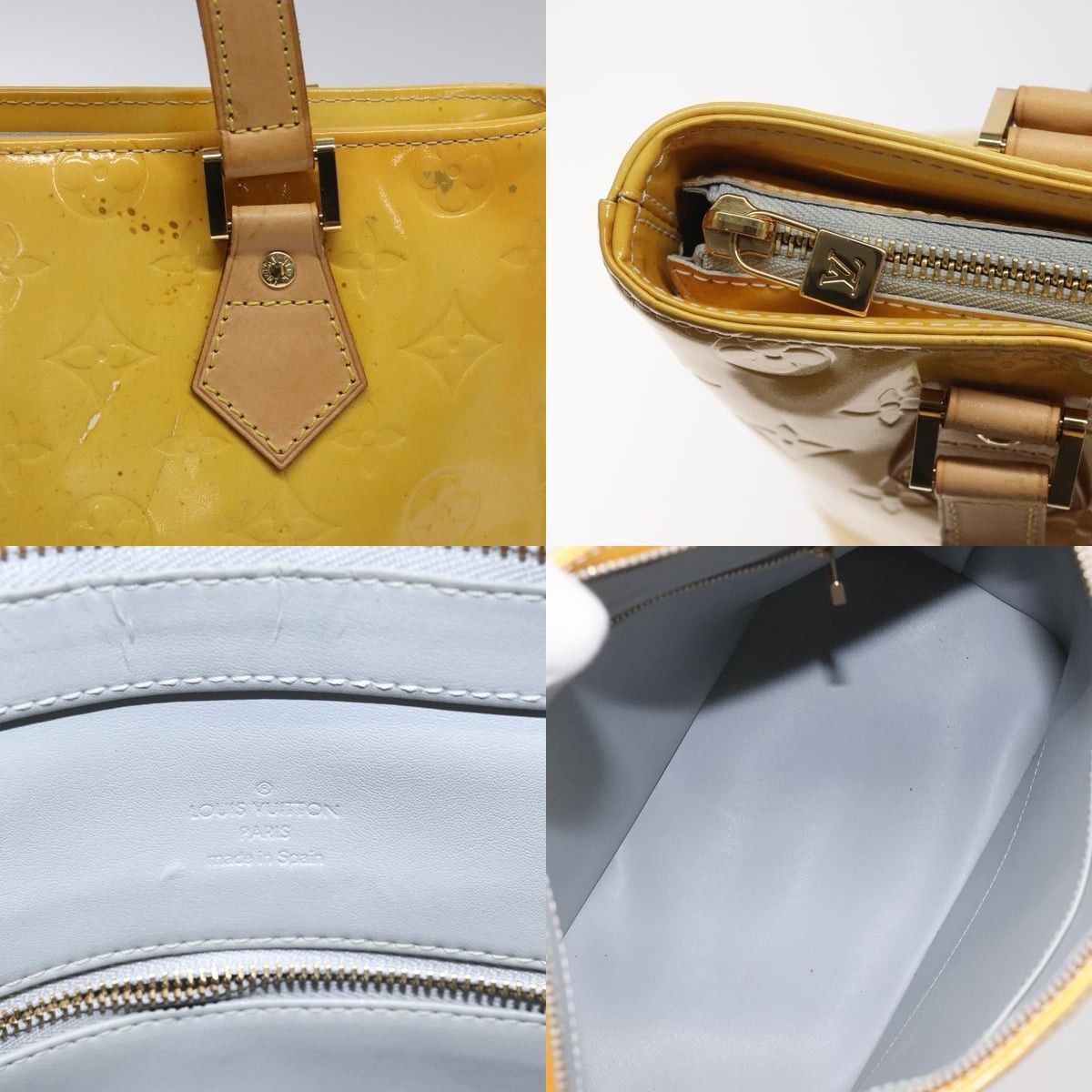 Louis Vuitton LOUIS VUITTON Monogram Vernis Houston Hand Bag Gris M91053 Size ONE SIZE - 11 Thumbnail