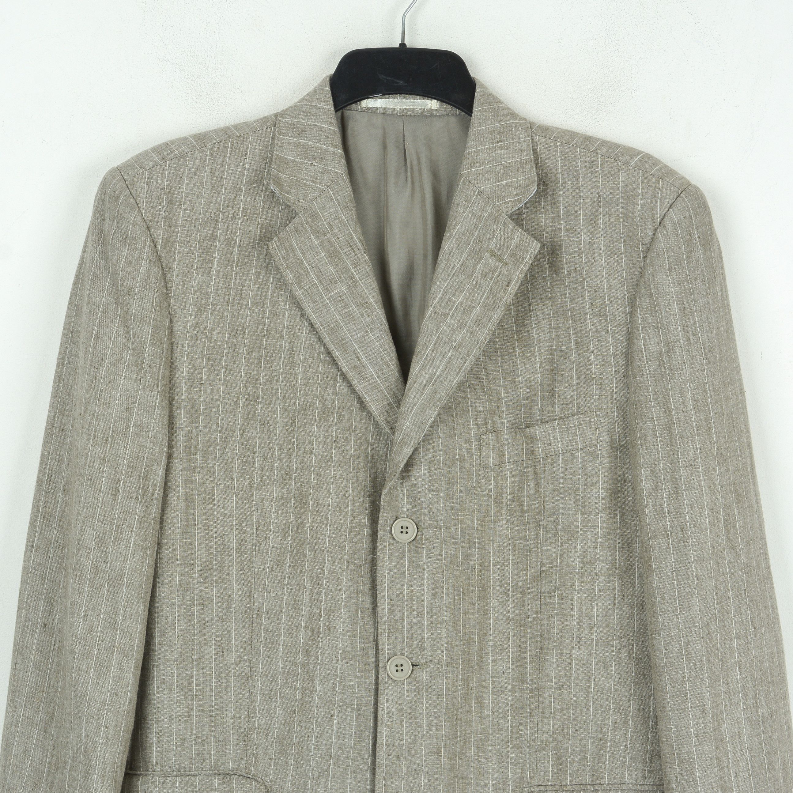 Other W20 SARTORIE RIUNITE Men Linen striped Coat Blazer Jacket Size 42R - 2 Thumbnail