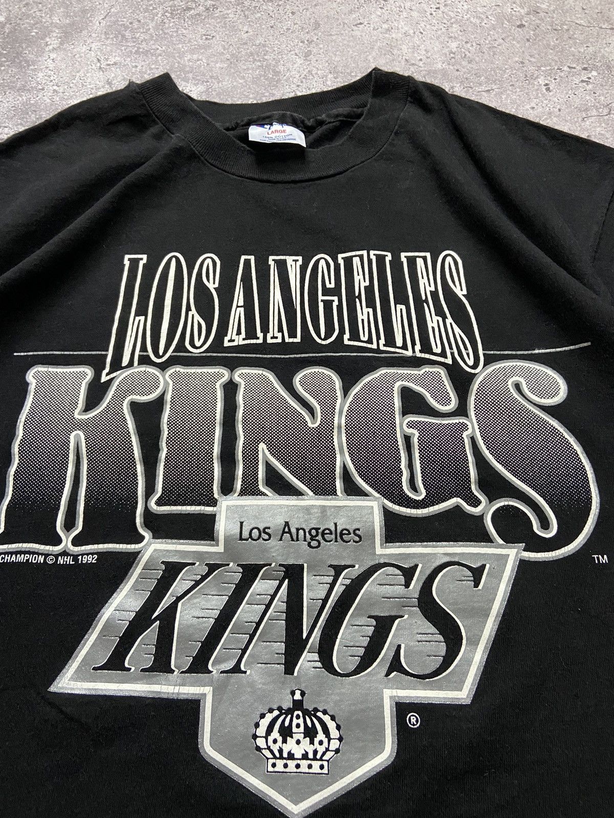 NHL Vintage Champion 1992 Los Angeles Kings NHL Hockey Black Tee Size US L / EU 52-54 / 3 - 2 Thumbnail