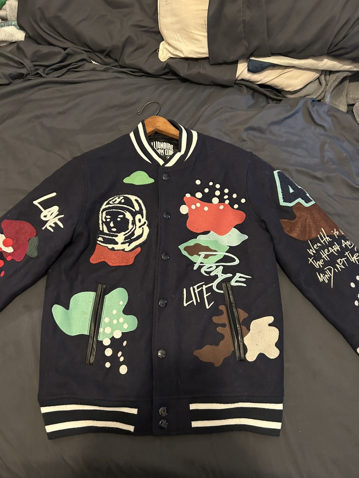 Billionaire Boys Club Navy Blue Varsity Jacket