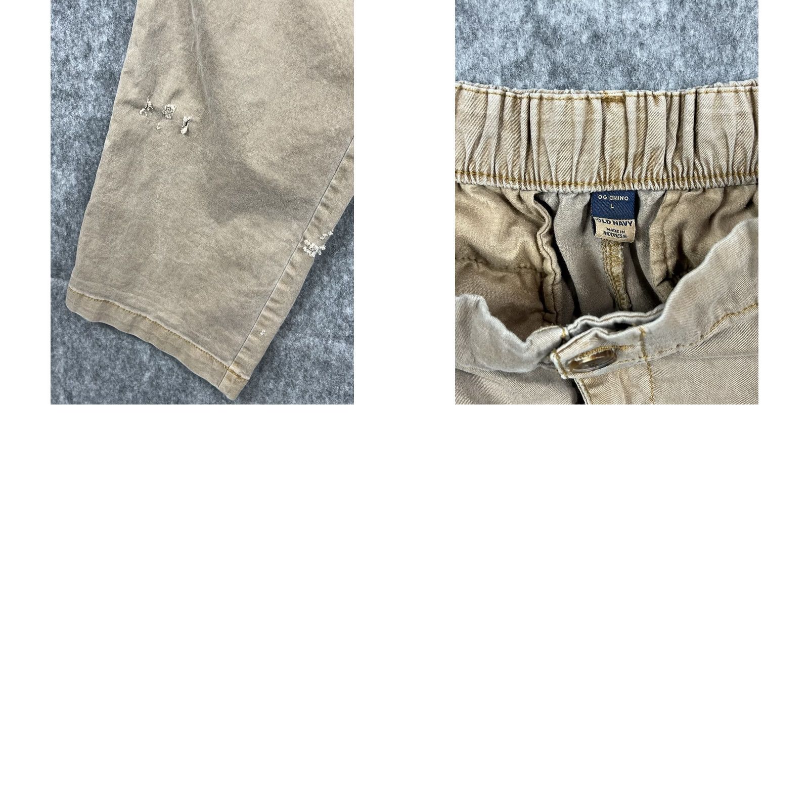 Old Navy Old Navy Men’s OG Chino Straight Leg Stretch Flat Front Khaki Pants L Regular Beige 90s Preppy Mens Pants Size US 33 - 8 Thumbnail