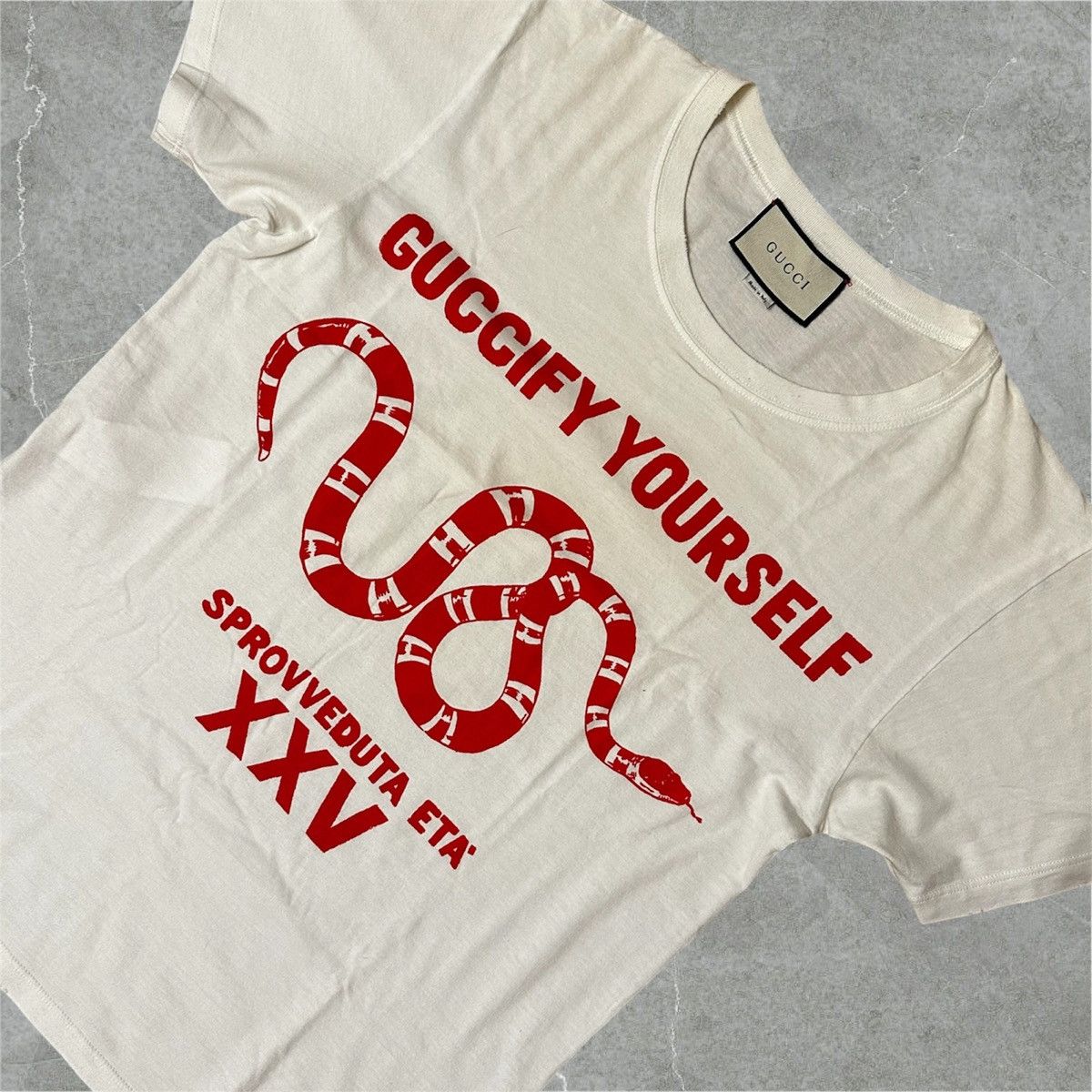 Gucci Gucci Guccify Yourself White Tee Size US S / EU 44-46 / 1 - 3 Thumbnail