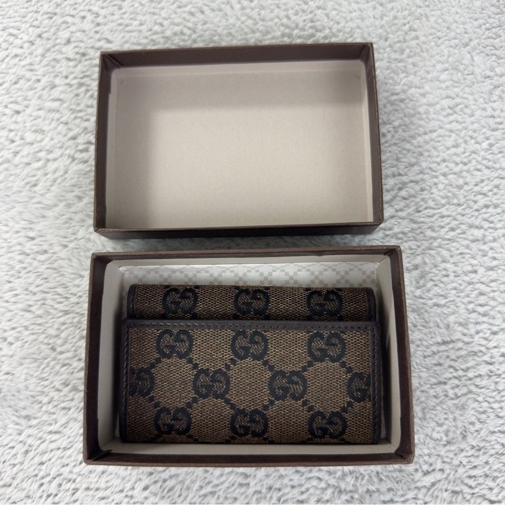 Gucci Gucci Authentic GG Canvas Brown 6-ring Key Case W/Box NS120 Size ONE SIZE - 6 Thumbnail