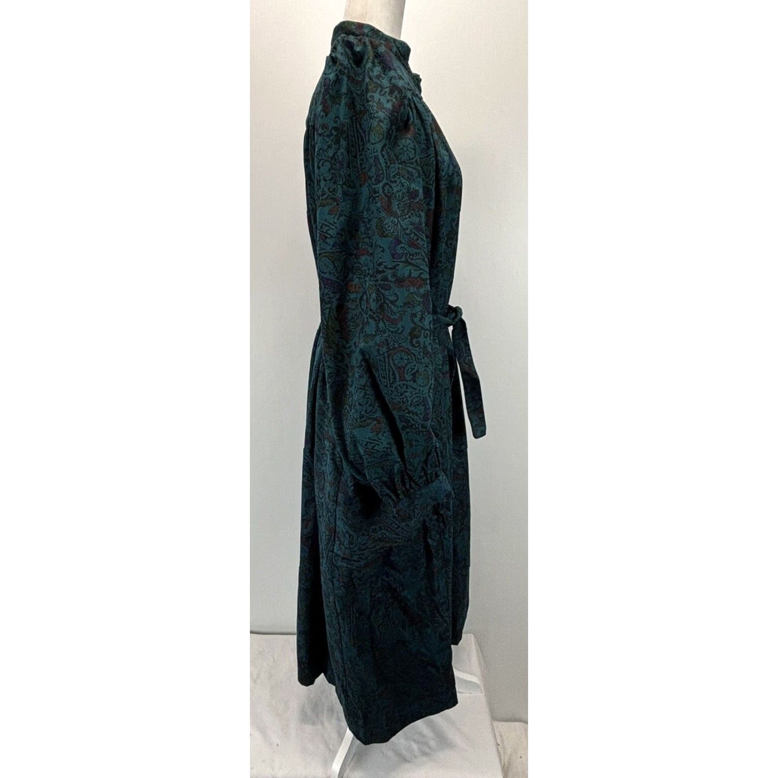 J. Jill Vtg J. Jill Canvas Dress Large Tie Belt Midi Shift Made In USA Cottage Core Size L / US 10 / IT 46 - 5 Thumbnail