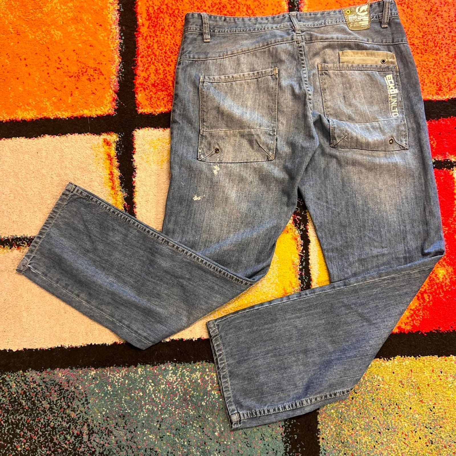 Ecko Unltd. Ecko Unlimited Y2K Slim Straight Utility Sz36 Washed Denim Size US 38 / EU 54 - 1 Thumbnail