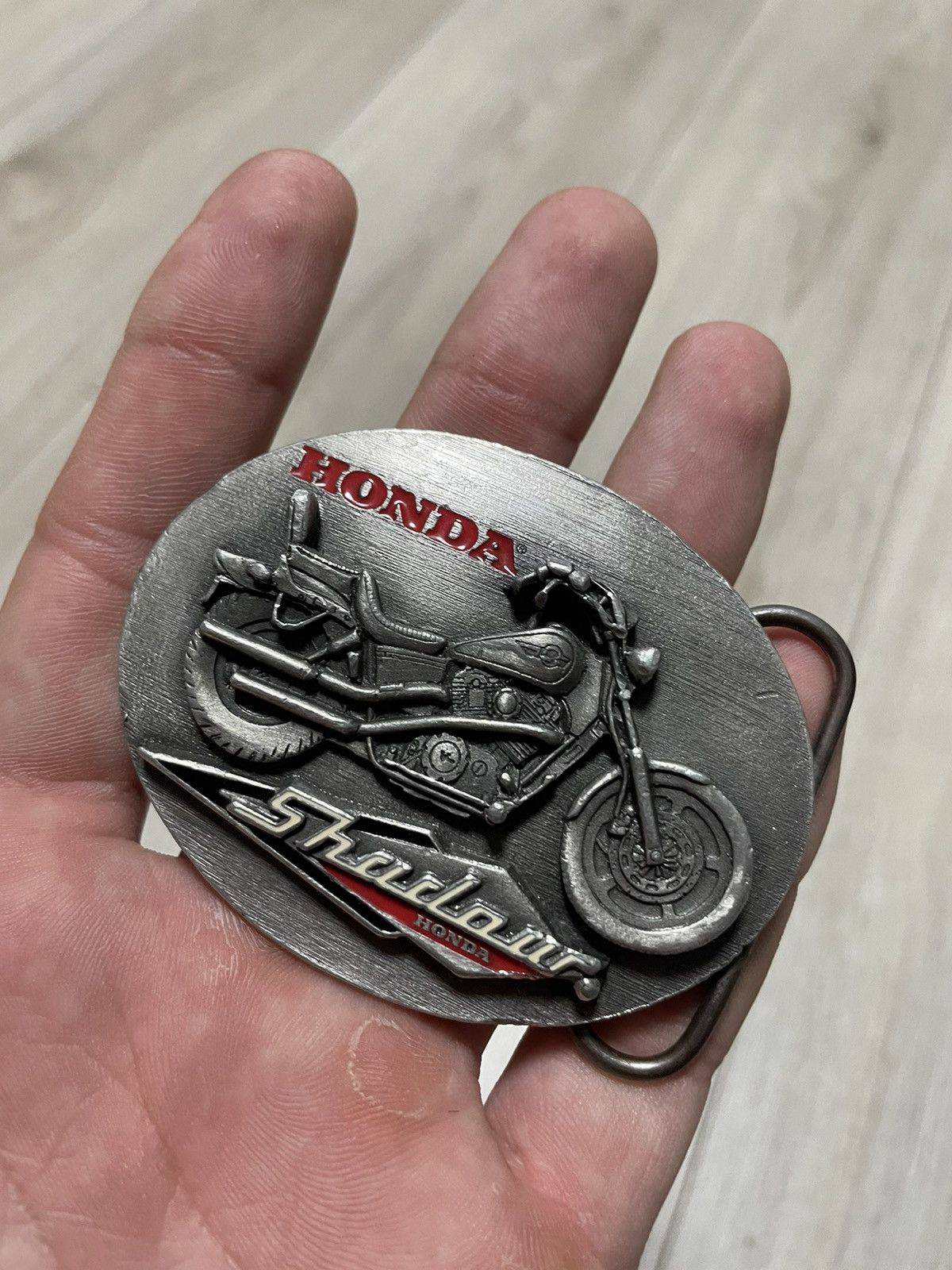 Honda Vintage 90s Honda Shadow 1100 Motorcycle Belt Buckle Moto Size ONE SIZE - 1 Thumbnail