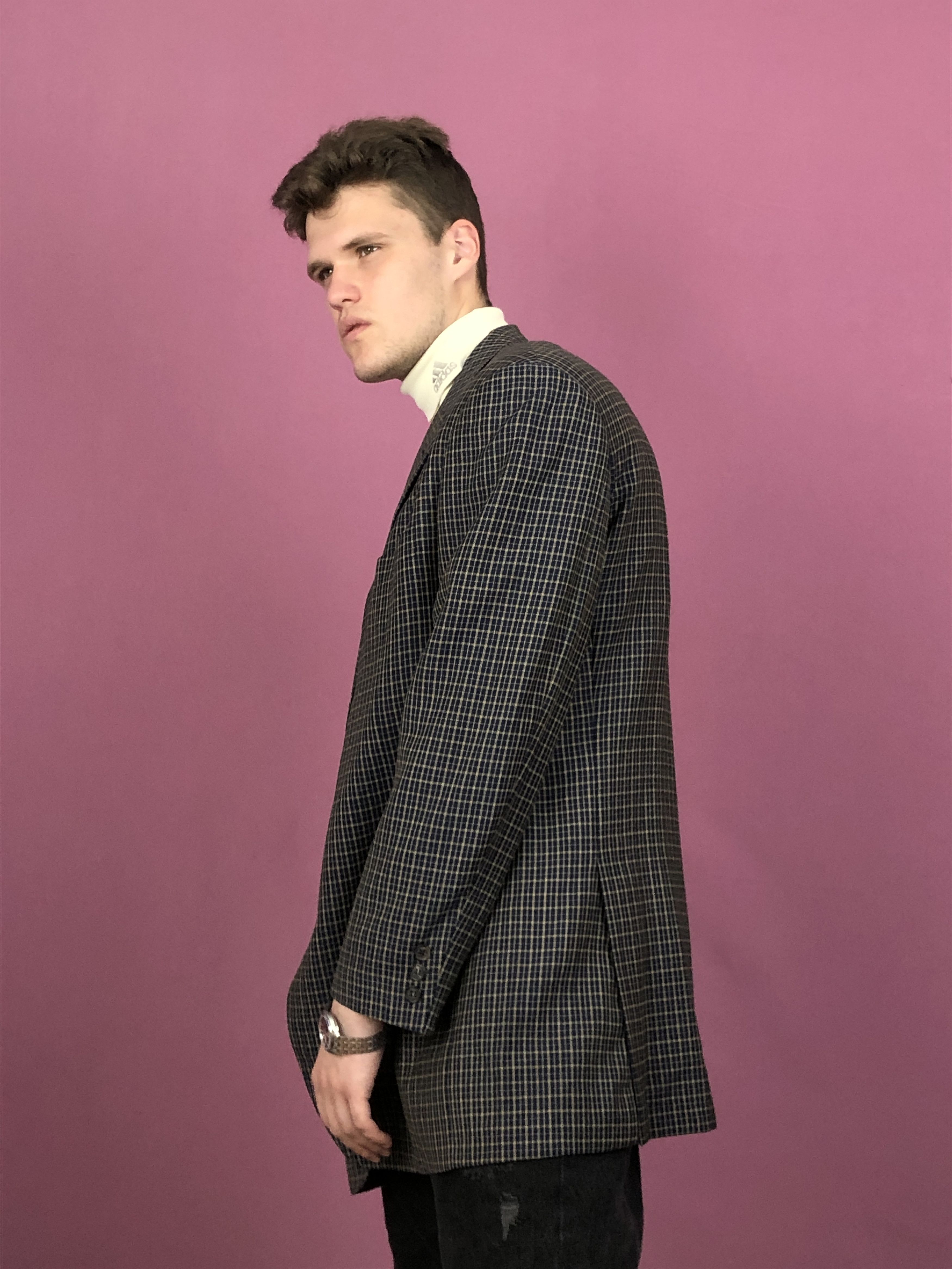 Designer × Ermenegildo Zegna × Vintage Ermenegildo Zegna Vintage Men's Plaid Suit Blazer Size 56 Size 54L - 2 Thumbnail