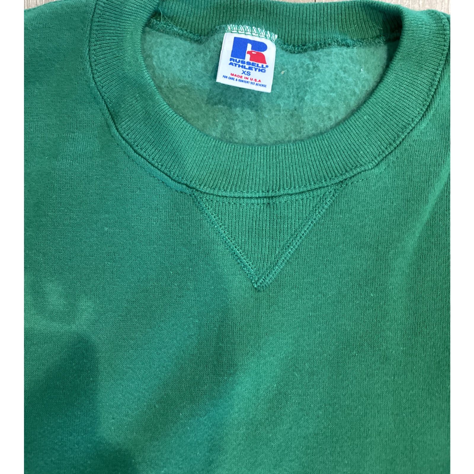 Vintage VINTAGE Russell Crew Sweatshirt Mens XS Green 90s Deadstock NWT Blank Crew Size US XS / EU 42 / 0 - 5 Thumbnail