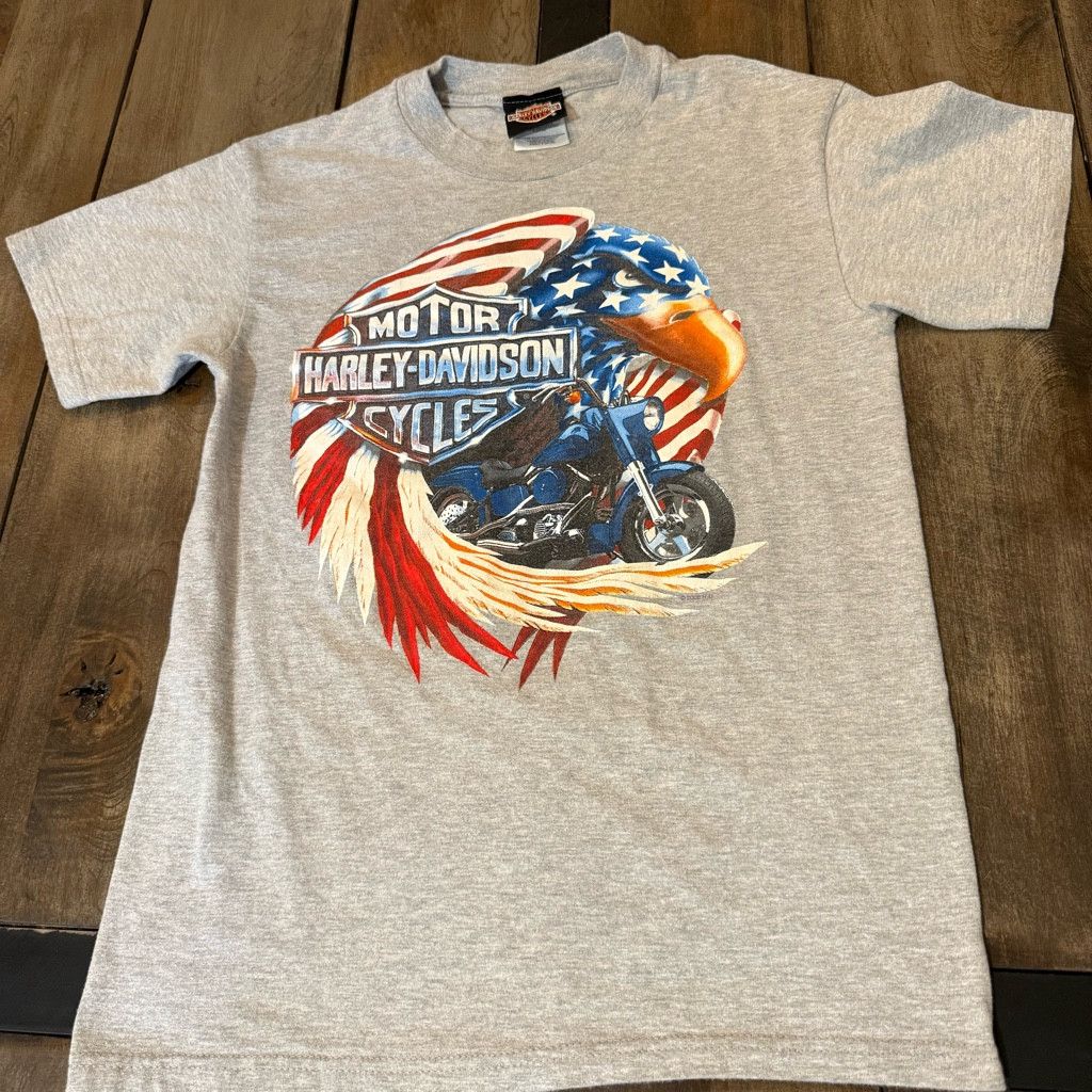 Japanese Brand Harley Davidson USA Bald Eagle Mens Small TShirt Size US S / EU 44-46 / 1 - 1 Thumbnail