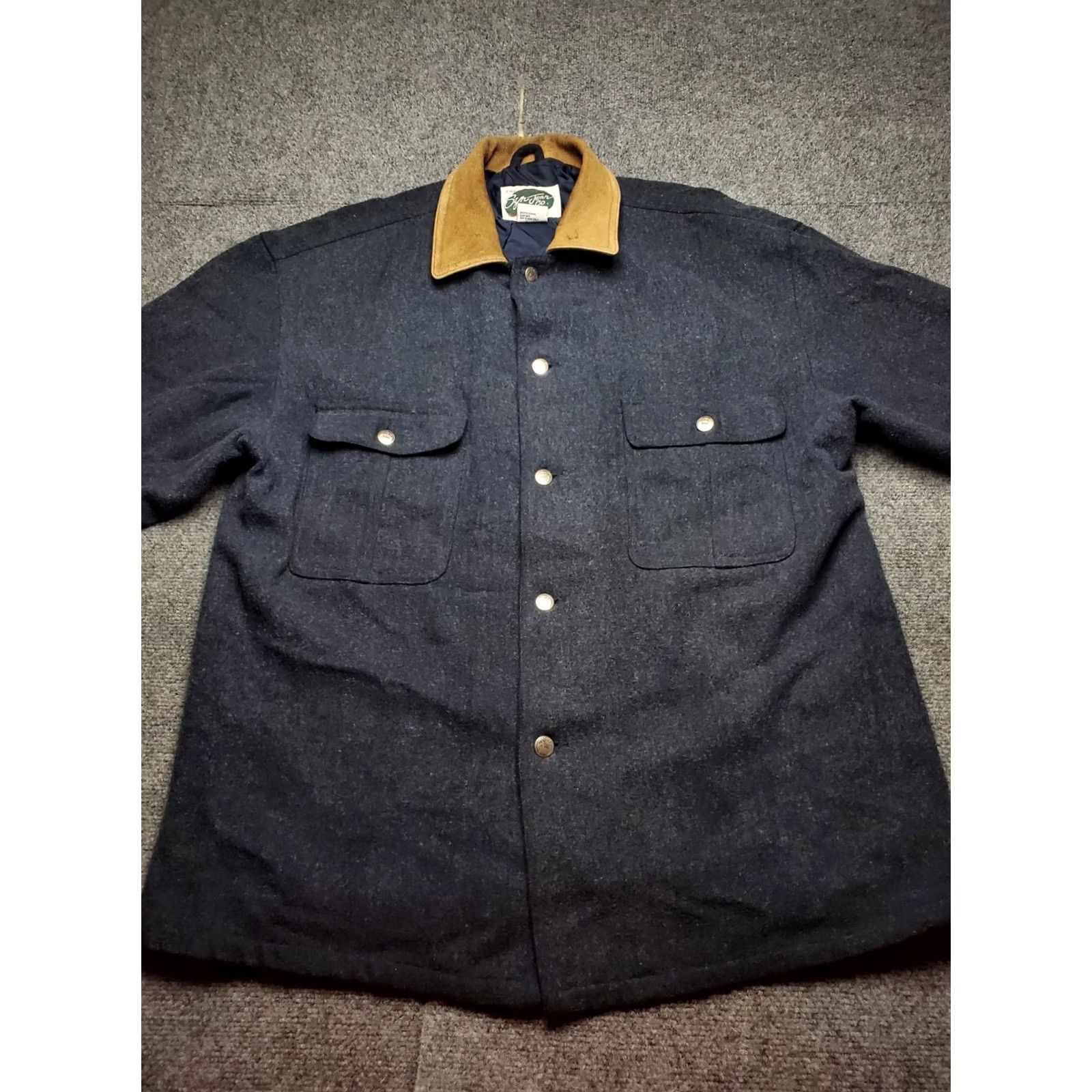 Vintage VINTAGE Synergy Chore Coat Jacket Medium Womens Gray Wool Blend Button Up 90s Size M / US 6-8 / IT 42-44 - 4 Thumbnail