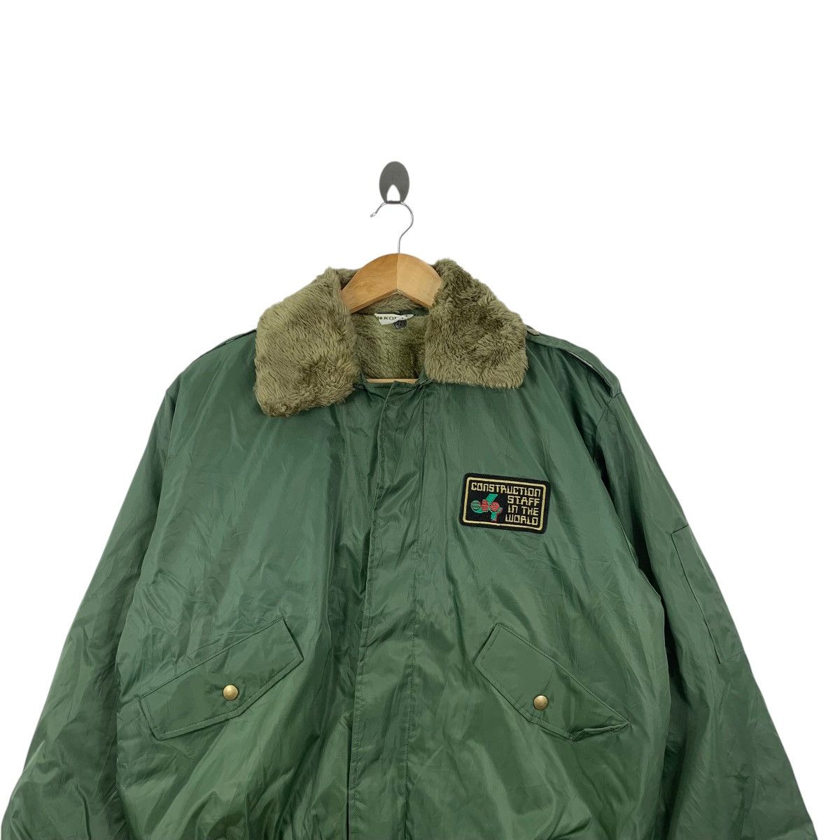 Vintage Vintage 80’ KOMATSU JAPAN Construction Staff Bomber Jacket Size US XXL / EU 58 / 5 - 2 Thumbnail