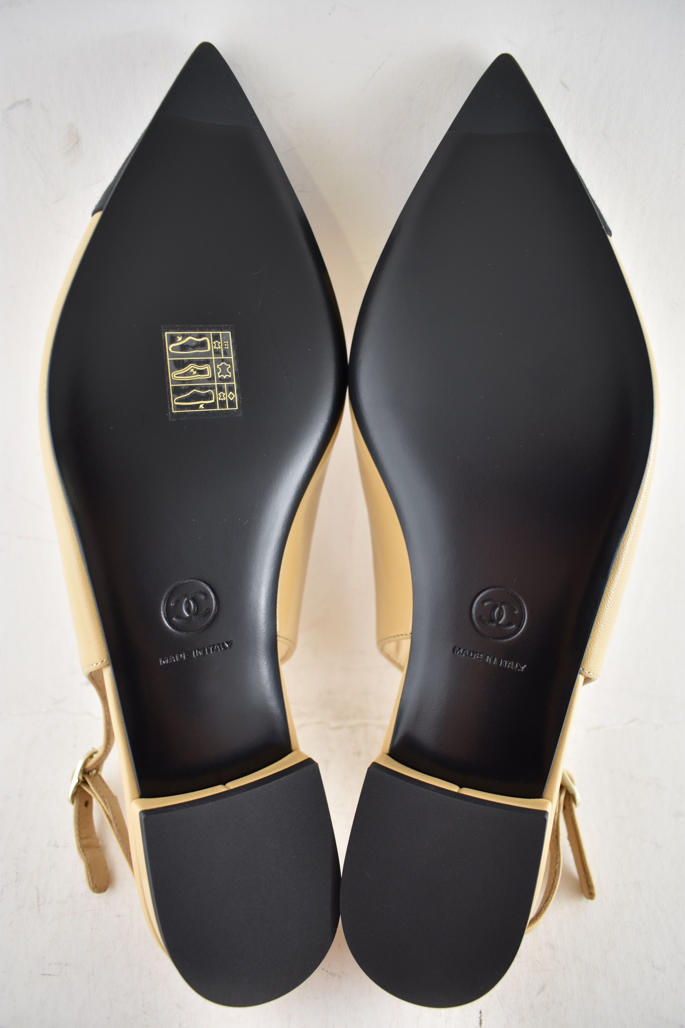 Chanel Chanel 24A Black CC Logo Slingback Pointed Ballet Flat 39 Size US 9 / IT 39 - 16 Thumbnail