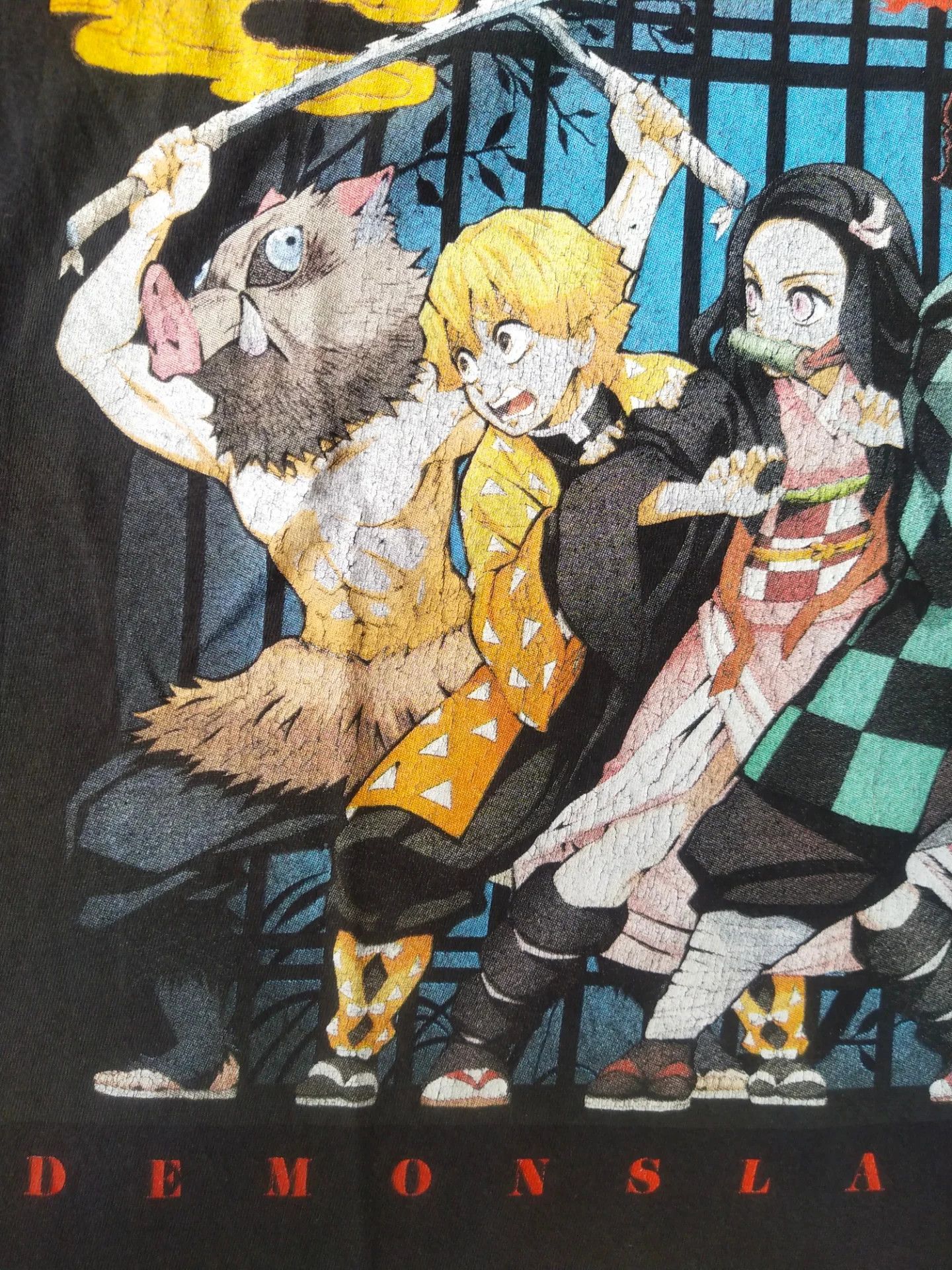 Anime Demon Slayer Kimetsu no Yaiba Chara Big Print Anime Tee Size US M / EU 48-50 / 2 - 4 Thumbnail