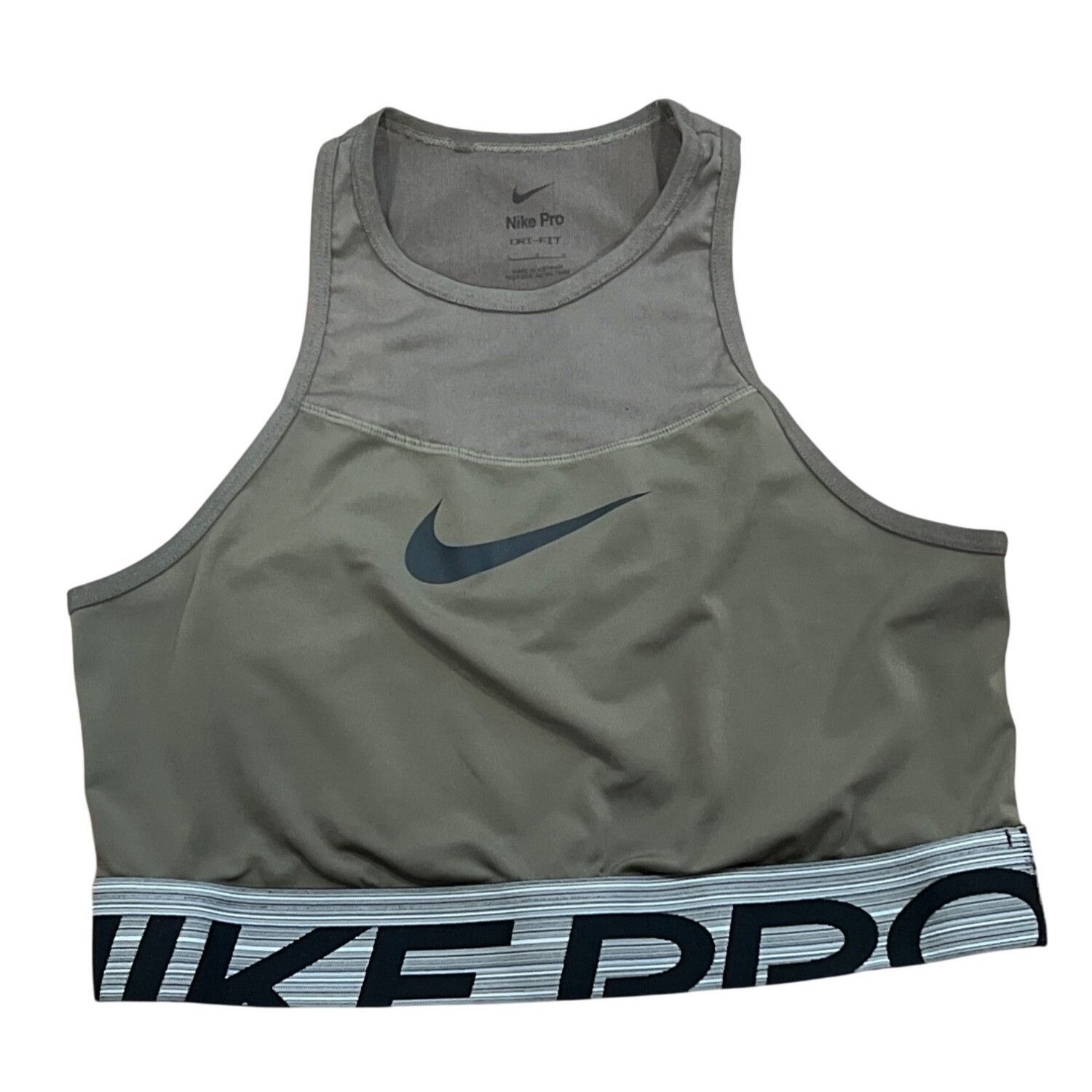 Nike Nike Pro Olive Green Womens Medium Sports Bra Size L / US 10 / IT 46 - 1 Thumbnail