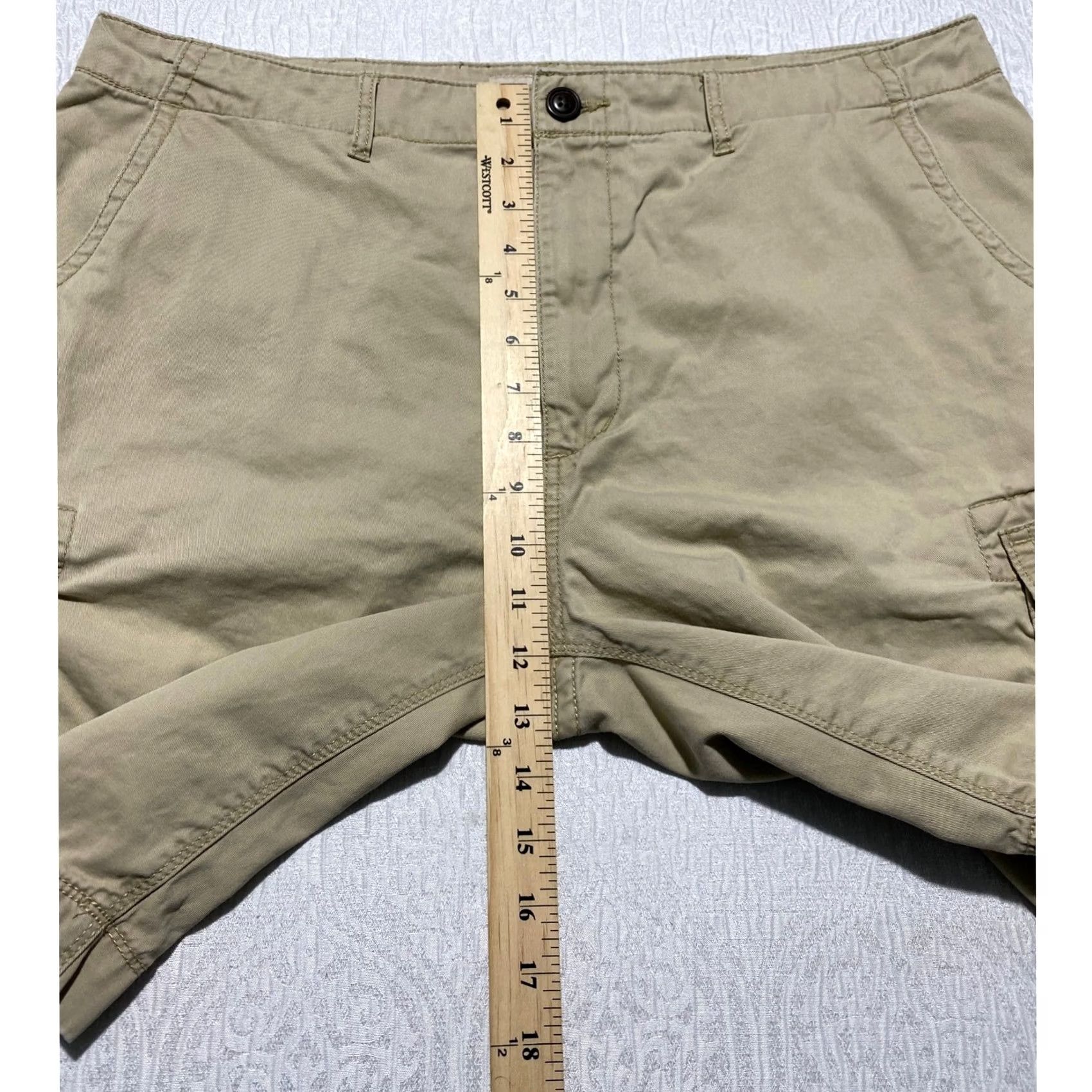 Vintage Arizona Jean Co Mens Khaki Cargo Shorts Size 38 Tan Cotton Twill Utility Casual Size US 38 / EU 54 - 4 Thumbnail