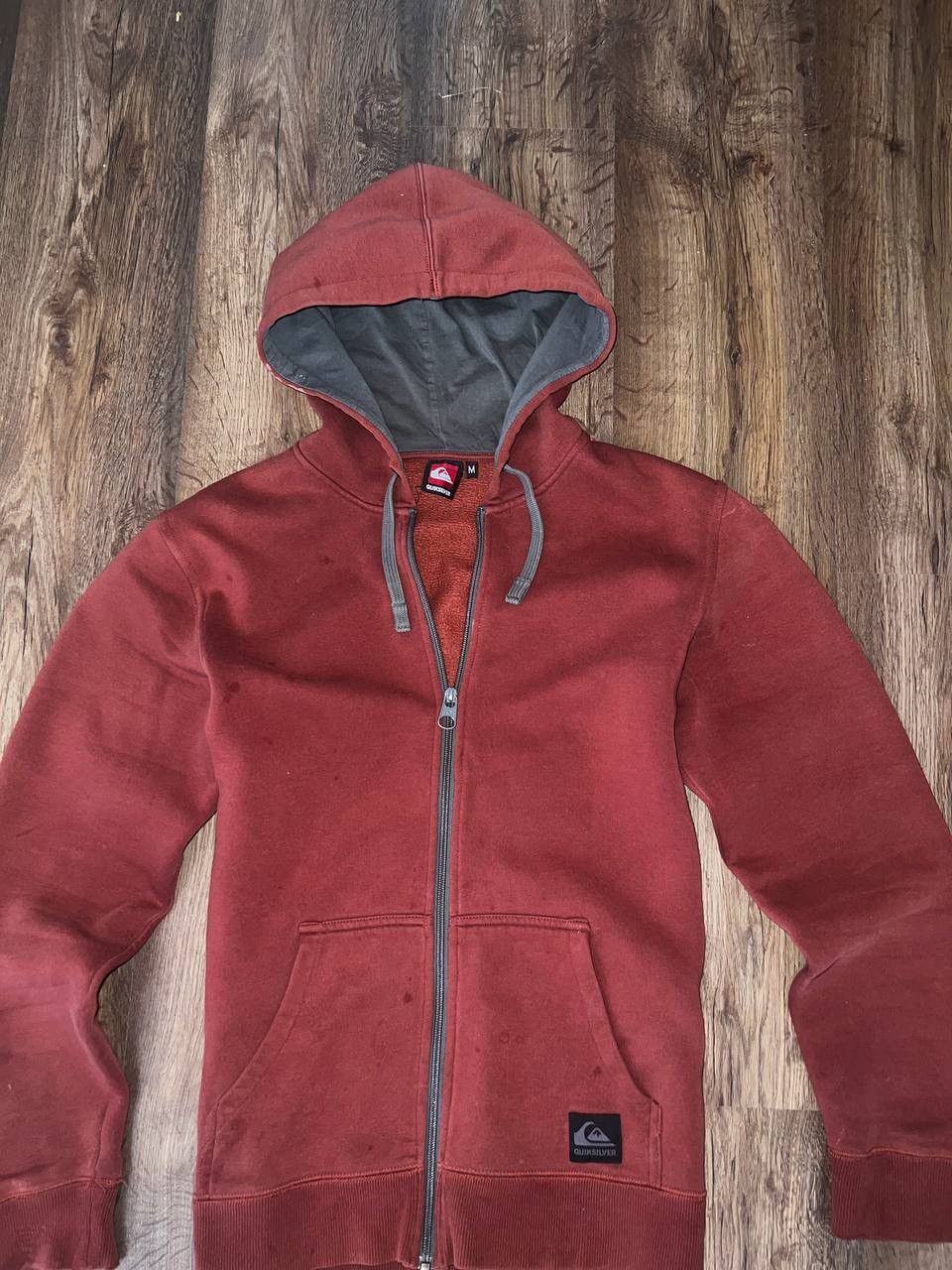 Quiksilver × Vintage Y2K quiksilver faded brown zip up hoodie vintage Size US M / EU 48-50 / 2 - 2 Thumbnail