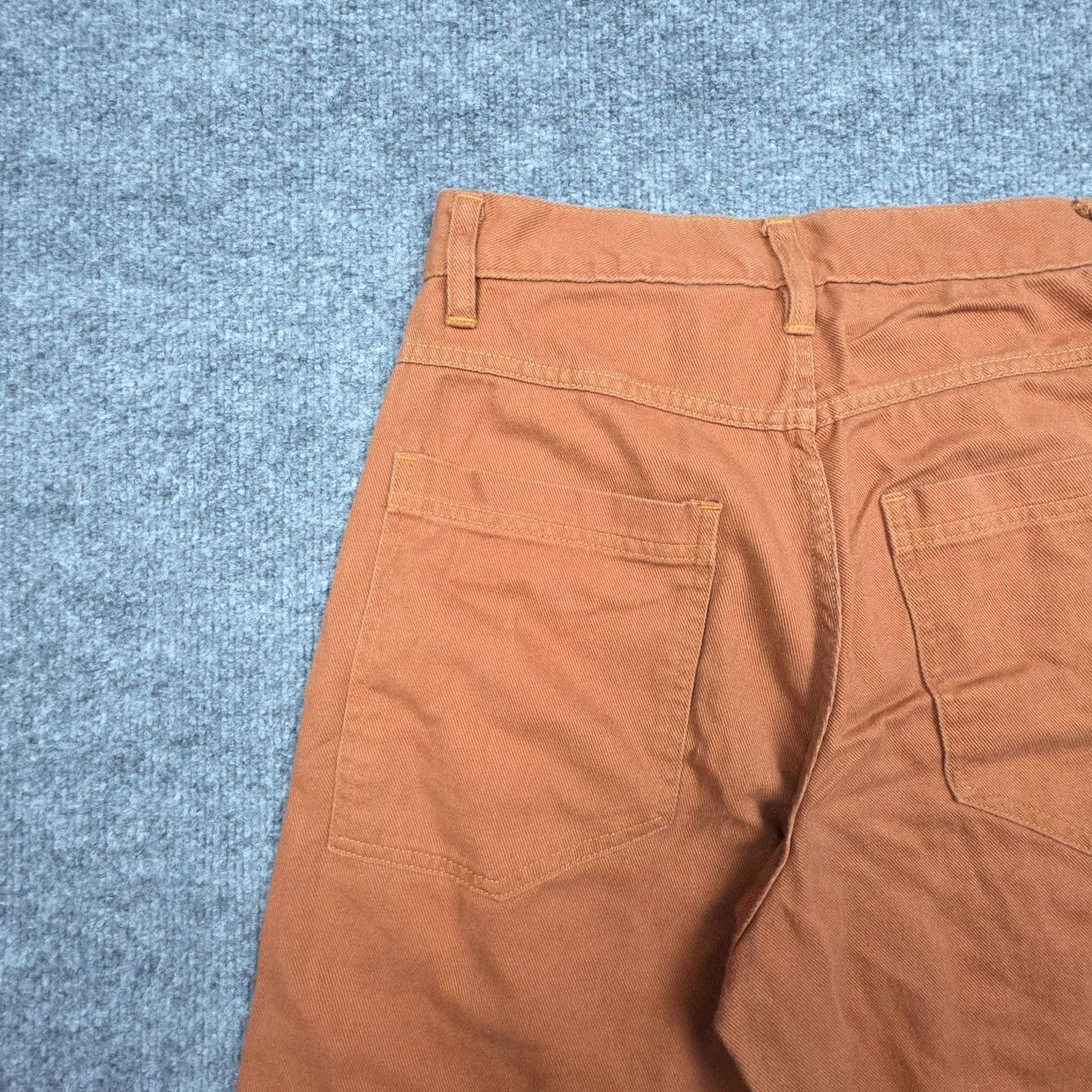 Vintage Curator SF Wide-Leg Pants Women XXS Orange 100% Cotton Twill Carpenter Pockets Inseam 27" Casual Vintage No Rise High 10.5in+ Wide-Leg Size 24" / US 00 / IT 34 - 5 Thumbnail