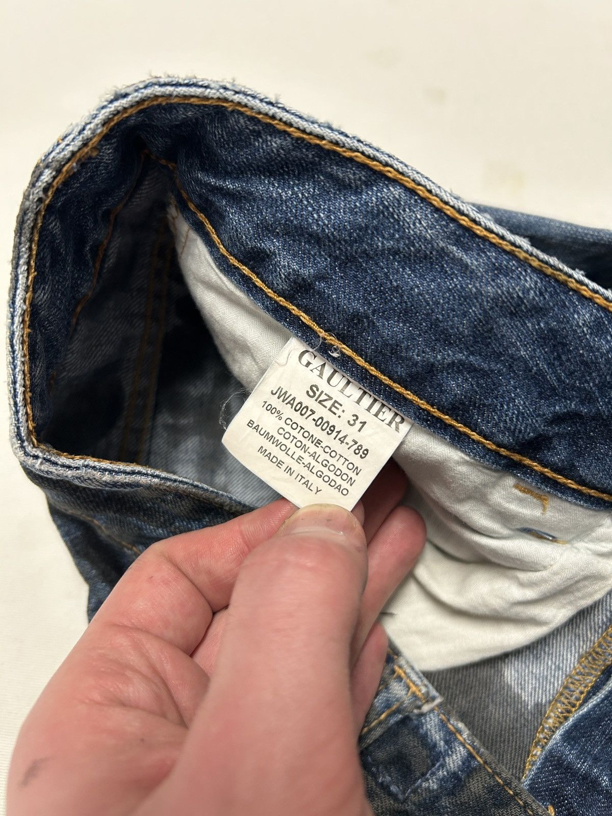 Jean Paul Gaultier 2000s Studded Distressed Denim Size US 31 - 6 Thumbnail