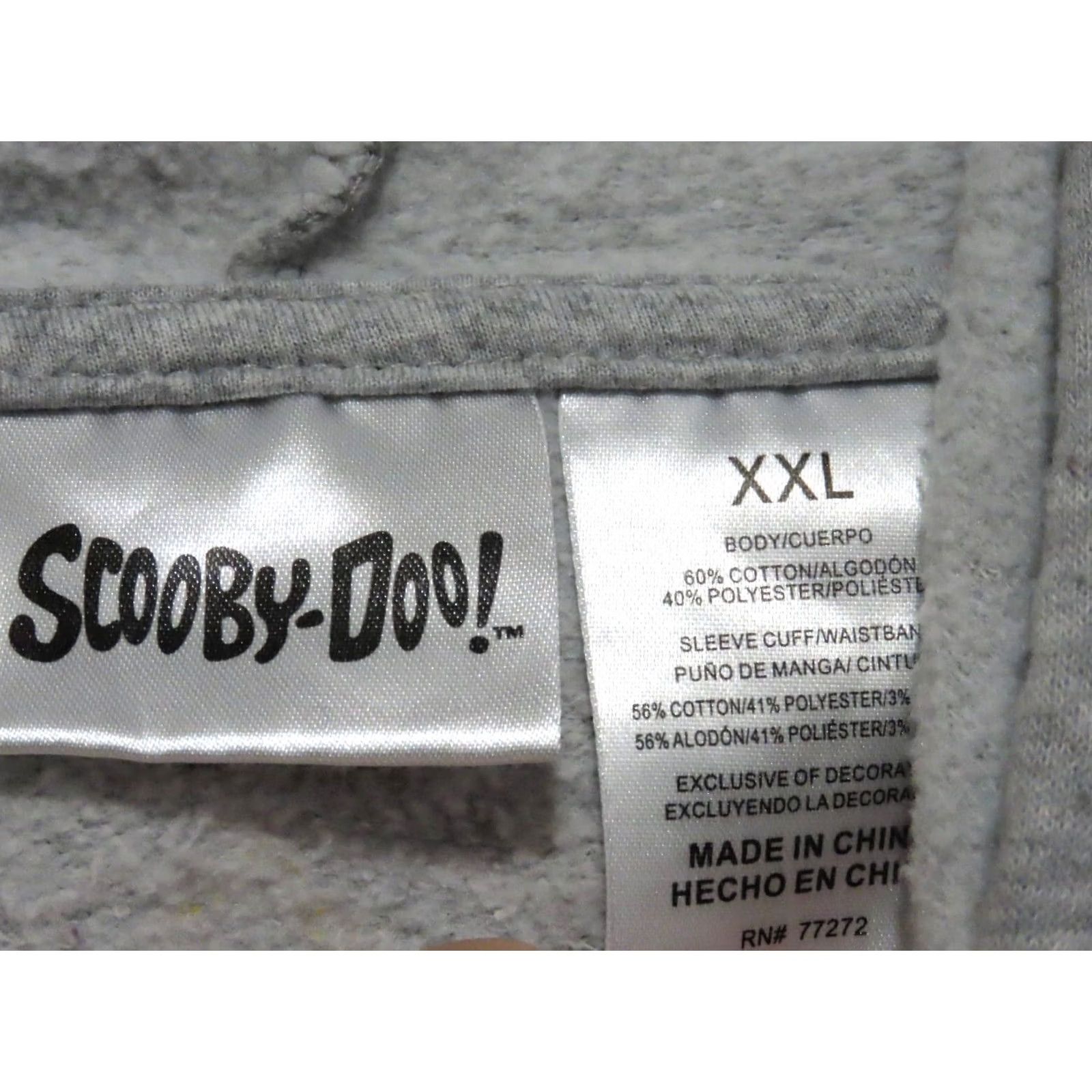 Vintage Scooby Doo Mystery Machine Hoodie Woman 2XL Gray Cartoon Retro 90s Hooded Long Sleeve Front Back Graphics Mens Womens Girls Boys Size XXL / US 16-18 / IT 52-54 - 4 Thumbnail