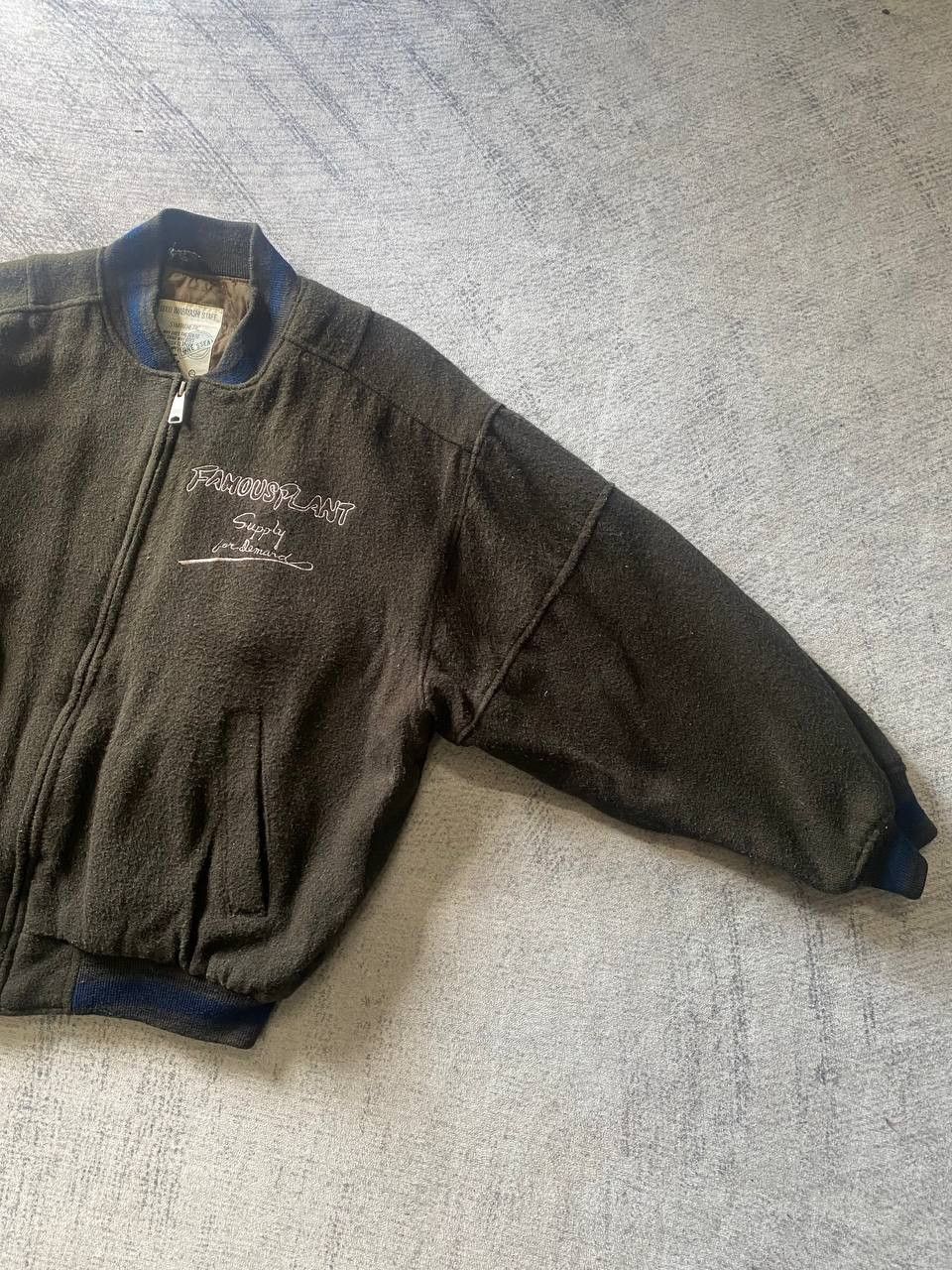 Vintage Vtg Back Hit Boxy Bomber Jacket Olive Green Size US L / EU 52-54 / 3 - 2 Thumbnail