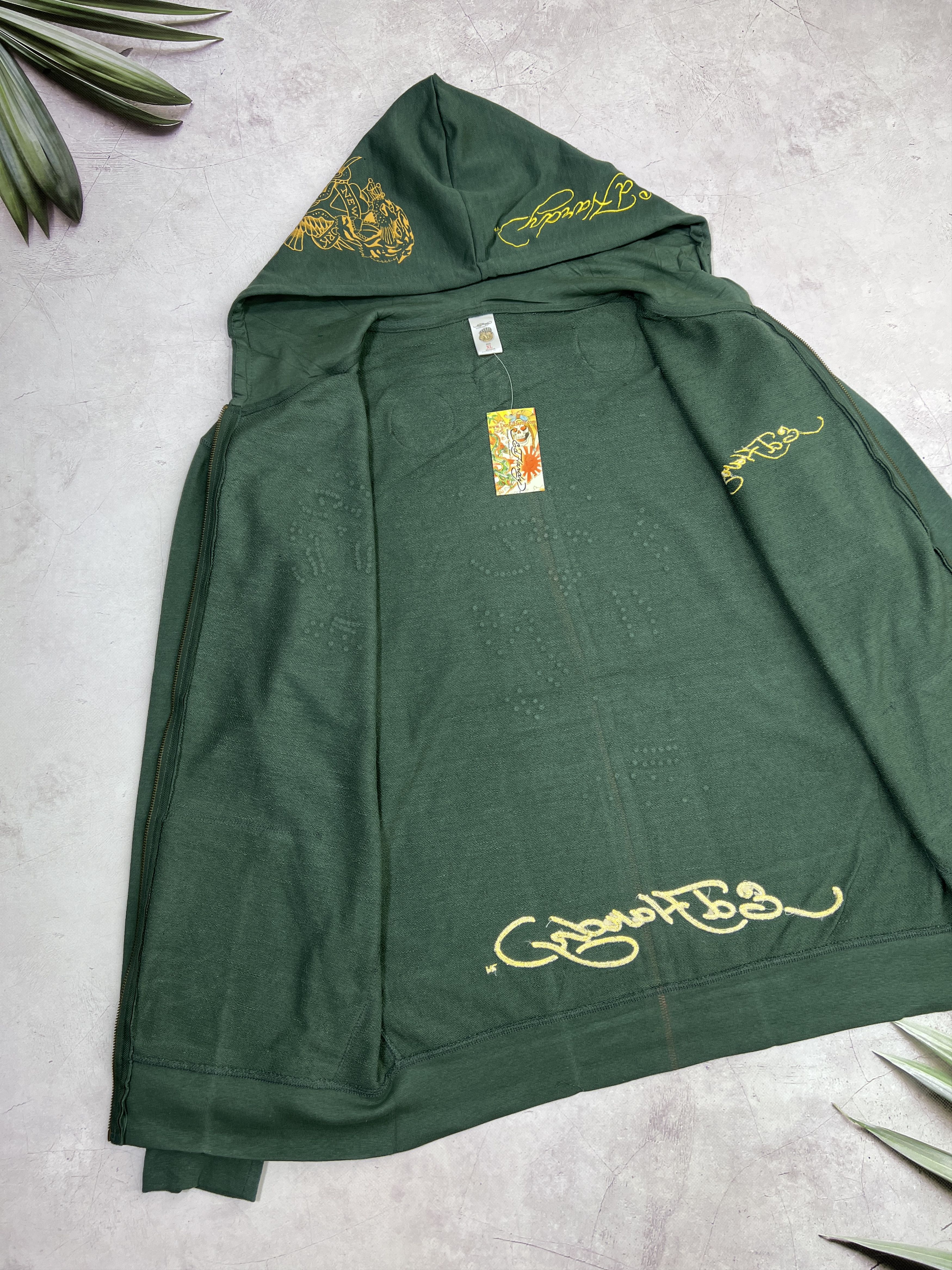 Ed Hardy Y2K Ed Hardy Zip Up Hoodie Christian Audigier Tiger & Skull Size US XL / EU 56 / 4 - 8 Thumbnail