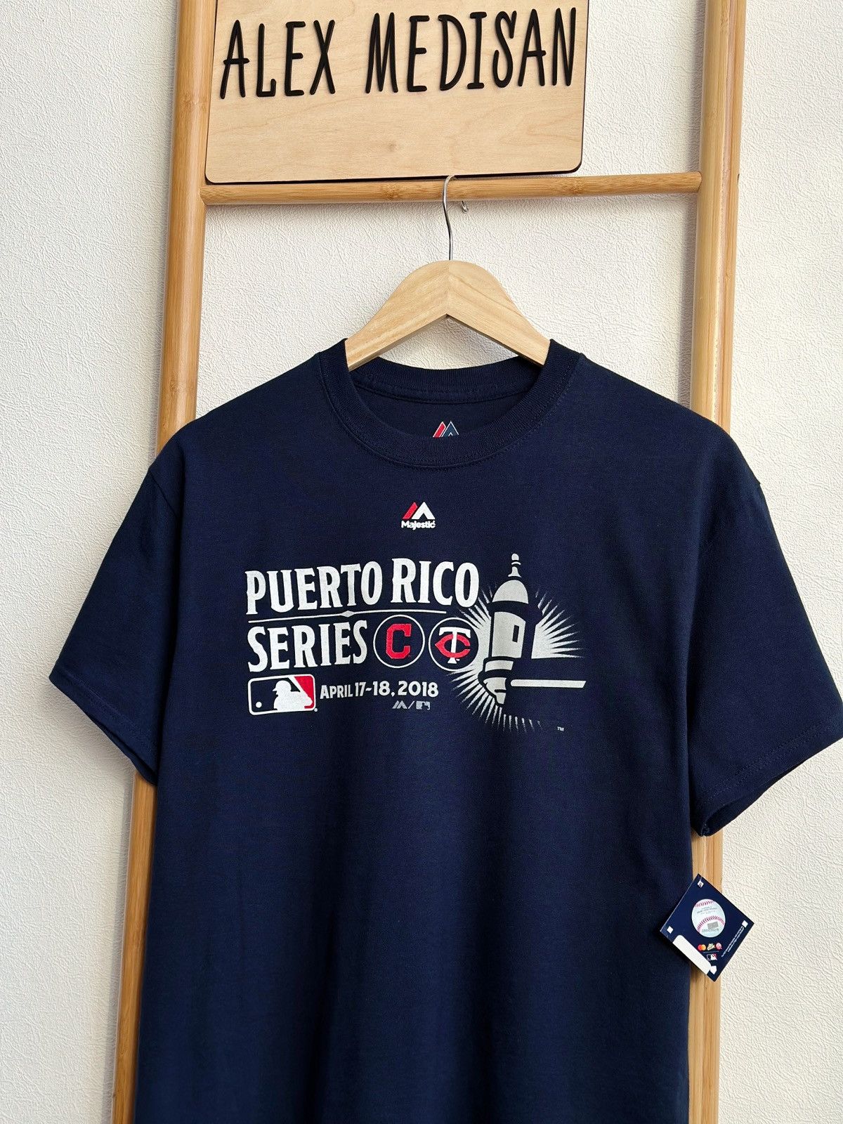 MLB × Majestic × Vintage Majestic MLB Puerto Rico Series T-Shirt Navy Size US M / EU 48-50 / 2 - 1 Thumbnail