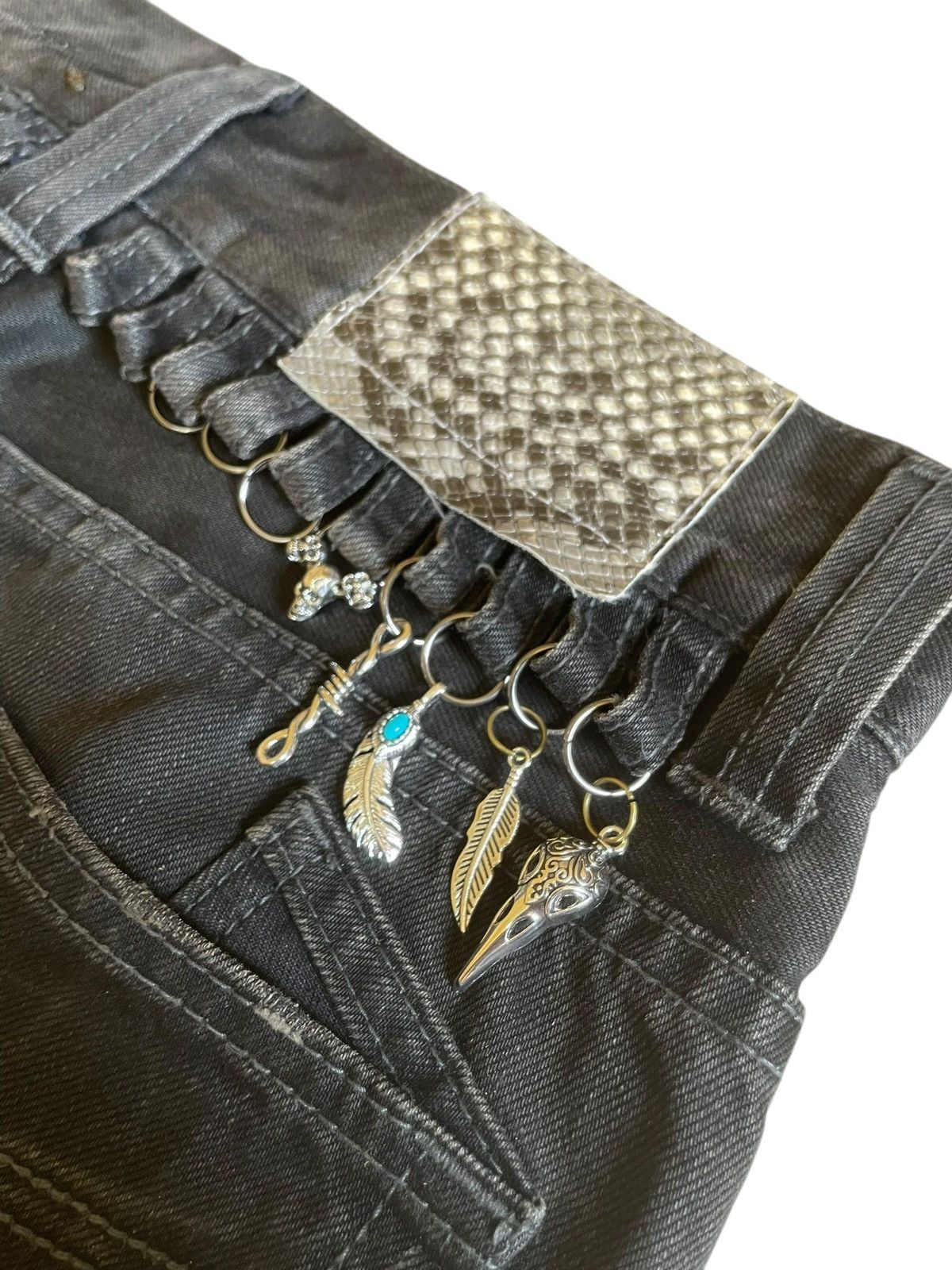 Japanese Brand × Le Grande Bleu (L.G.B.) × semanticdesign SEMANTIC DESIGN Pierced & Charms Goth Claw Mark Jeans Size US 30 / EU 46 - 16 Thumbnail