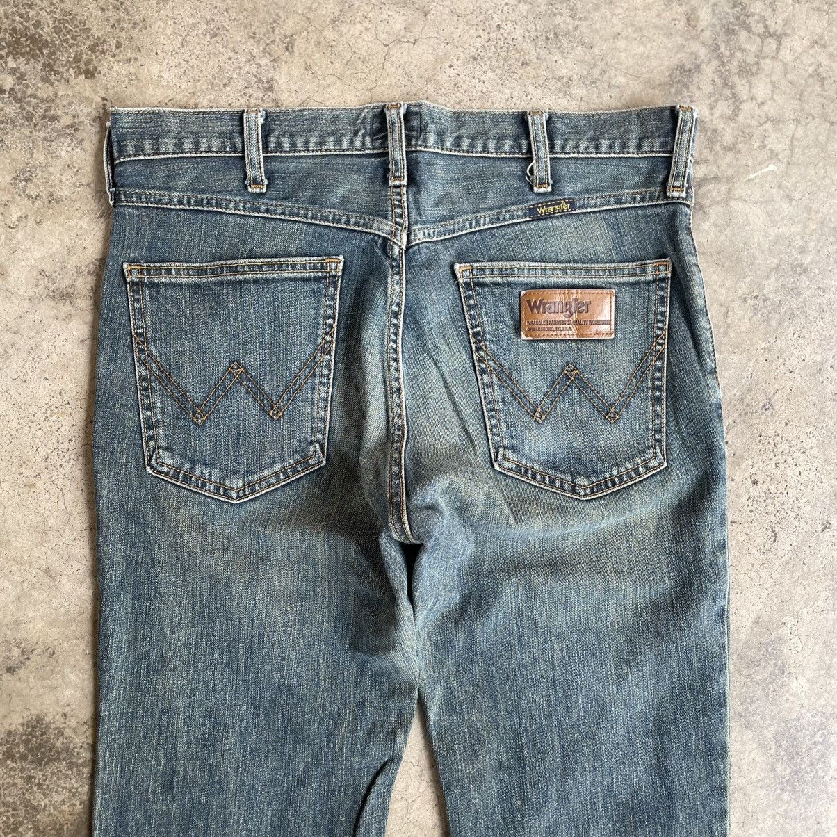 Wrangler 🔥Vintage Wrangler Stoned Washed Ripped Slim Fit Denim Jeans Size US 32 / EU 48 - 5 Thumbnail
