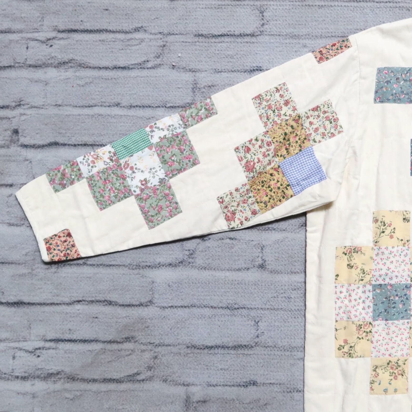 Orvis VINTAGE Orvis Jacket 90s XL White Women Deadstock Patchwork Blanket Size XL / US 12-14 / IT 48-50 - 4 Thumbnail