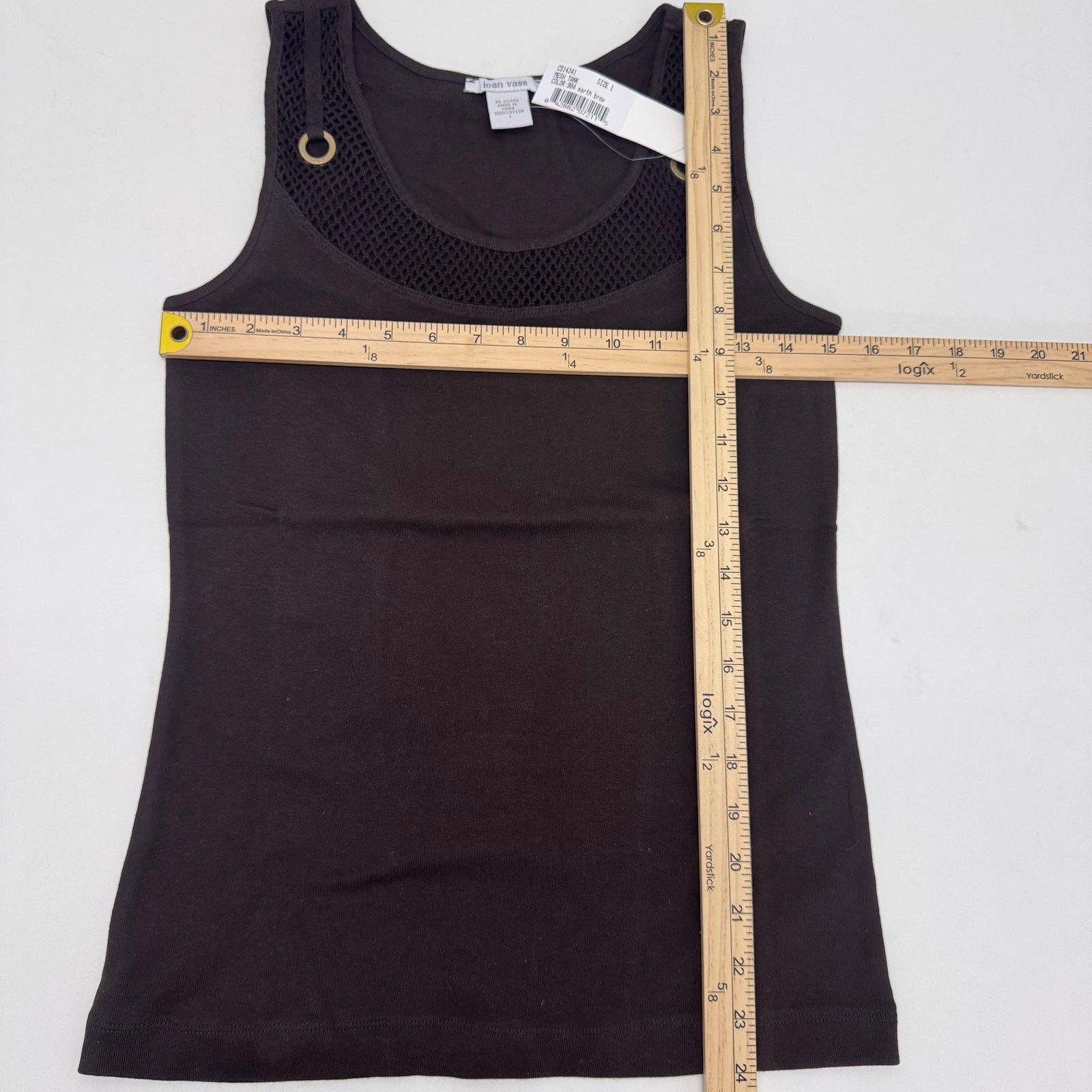 Vass NWT Joan Vass Mesh Tank & Legging SET Brown Casual Lounge Size 27" / US 4 / IT 40 - 6 Thumbnail