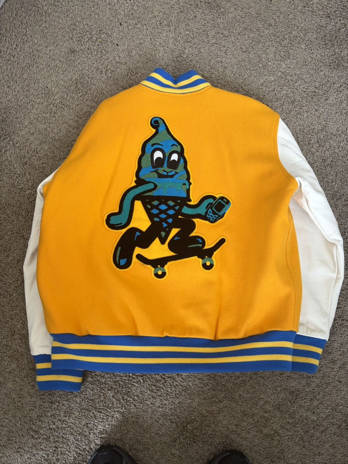 Billionaire Boys Club Billionaire Boys Club Ice Cream Cone Man Leather Varsity Size US L / EU 52-54 / 3 - 2 Thumbnail