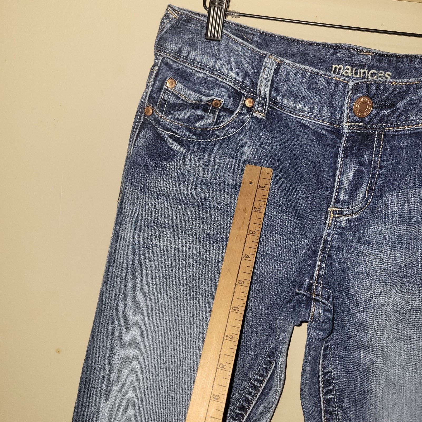 &Daughter Maurices Bootcut Jeans Women 7/8 Regular Blue Denim Zip Size 30" / US 8 / IT 44 - 5 Thumbnail