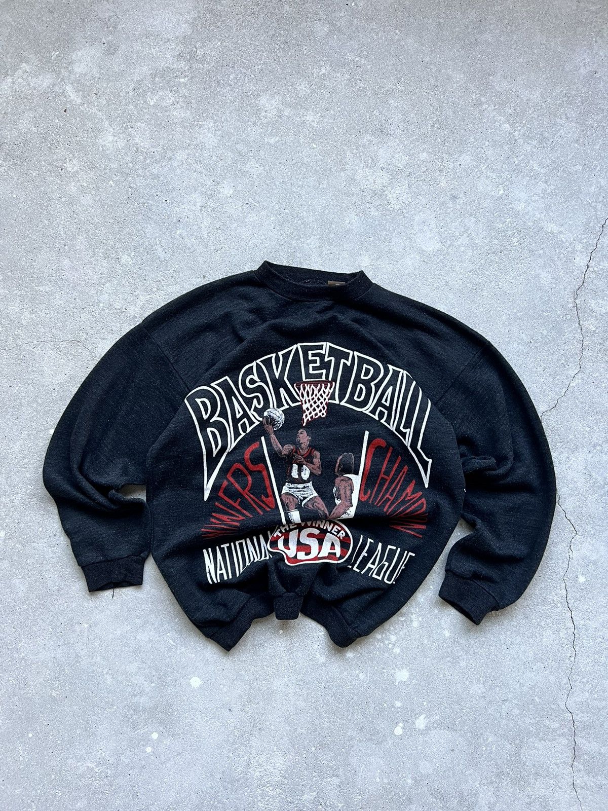 NBA × Vintage 90s Vintage Basketball National League Sweater Size US L / EU 52-54 / 3 - 1 Thumbnail