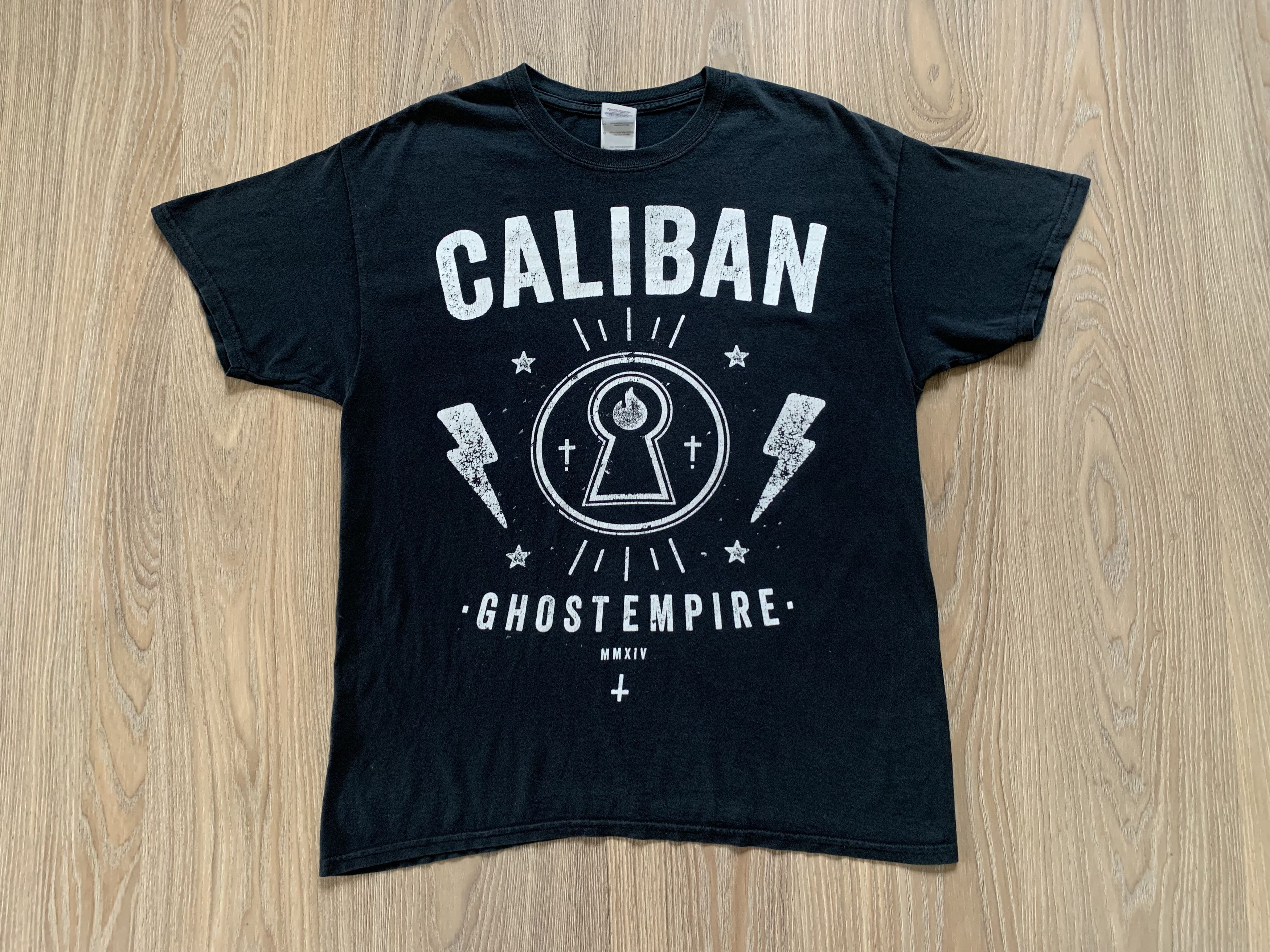 Band Tees × Gildan Vintage Caliban Ghost Empire 2014 T Shirt Size US L / EU 52-54 / 3 - 3 Thumbnail