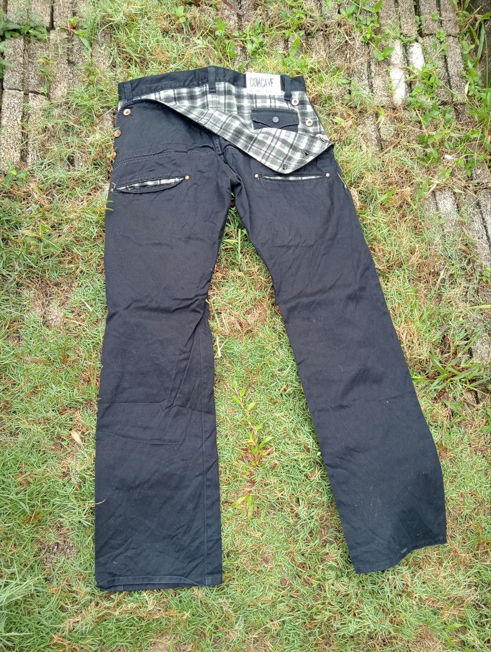 image of Archival Clothing Stealsvintage Cncv Concave Attempt Japan Pants in Black, Men's (Size 35)