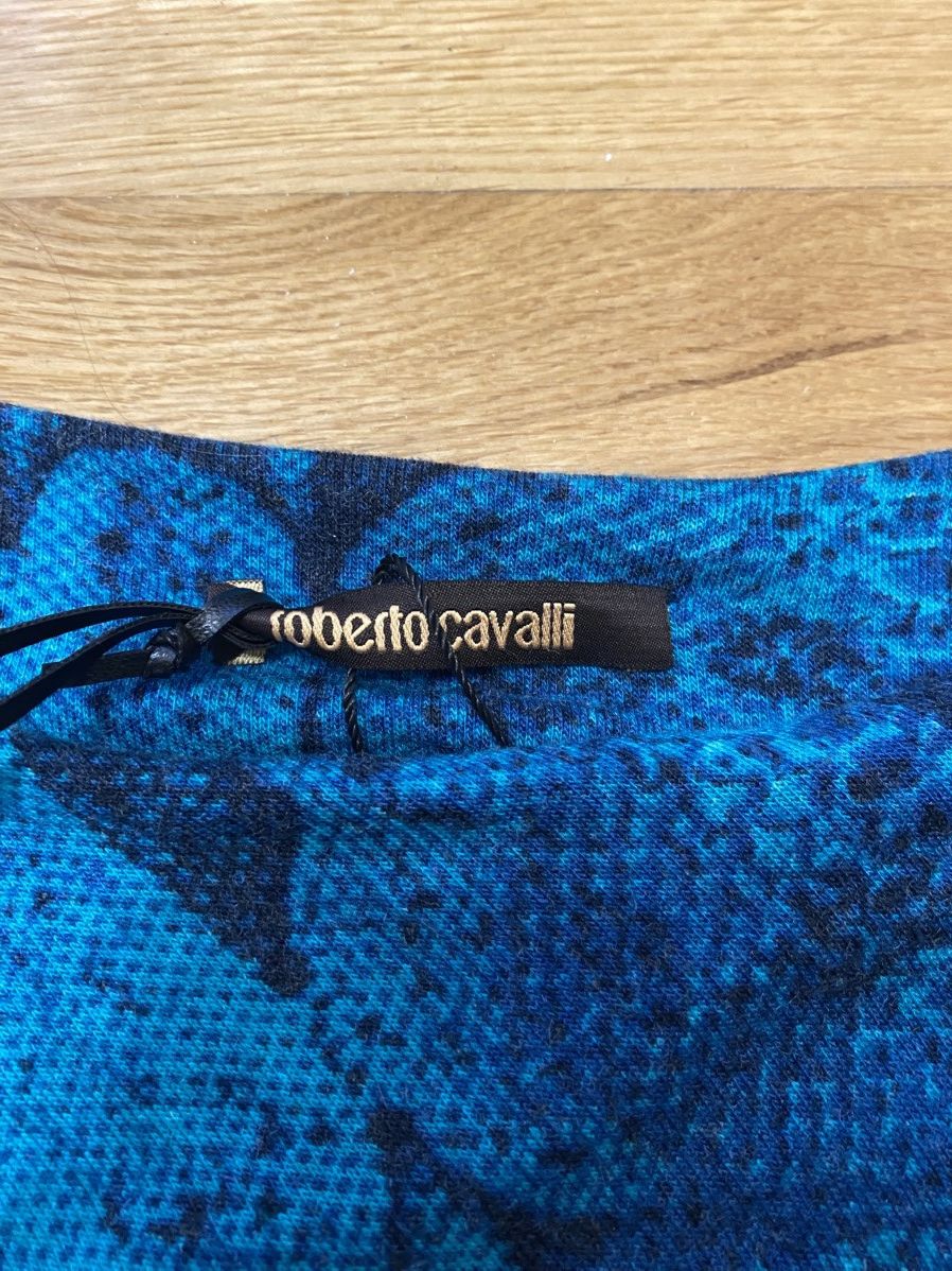 Roberto Cavalli Roberto Cavalli Blue Snake Print Midi Dress GoldSize M Italy Size M / US 6-8 / IT 42-44 - 8 Thumbnail