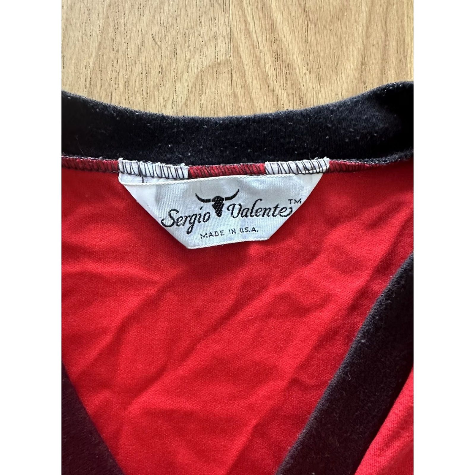 Vintage VINTAGE 80s Sergio Valente T Shirt Red XL Unisex Graphic Tee Men Women Shirt Size US XL / EU 56 / 4 - 4 Thumbnail