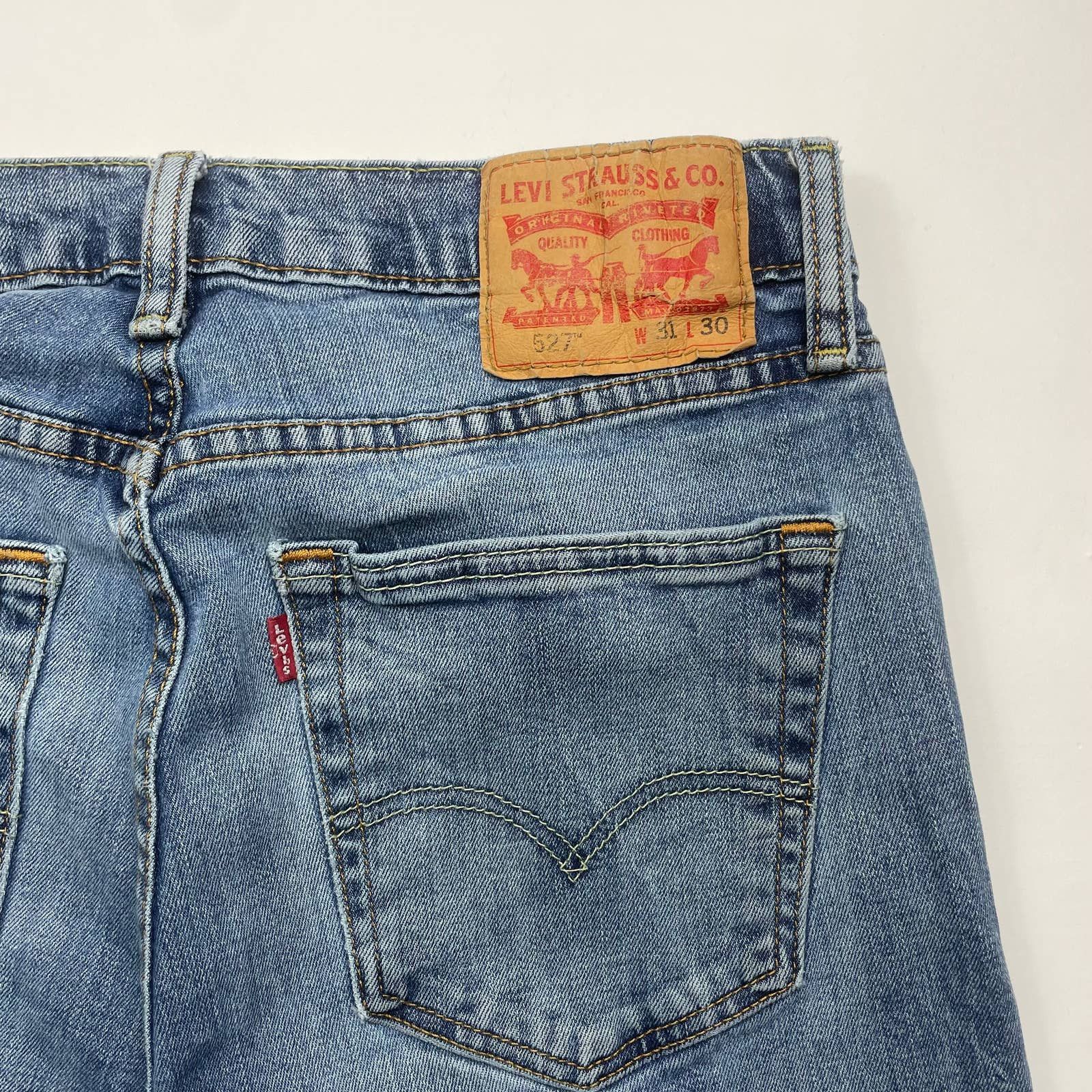 Levi's × Vintage Super Sick 527 Levis Light Washed Denim Jean Streetwear Pant Size US 31 - 3 Thumbnail
