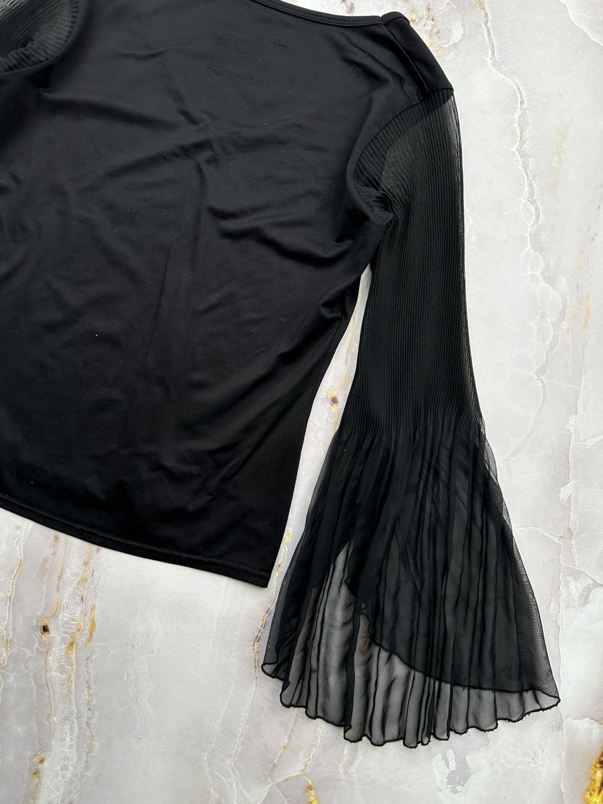 Japanese Brand Vintage Long Sleeve With Flared Mesh Sleeves Size XS / US 0-2 / IT 36-38 - 12 Thumbnail