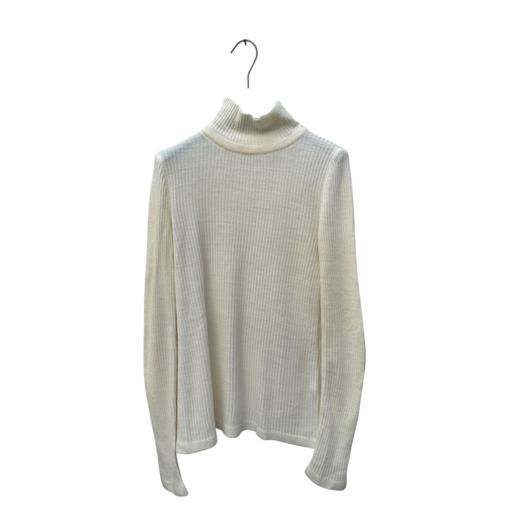 Courreges White Ribbed Knit Size M / US 6-8 / IT 42-44 - 1 Thumbnail