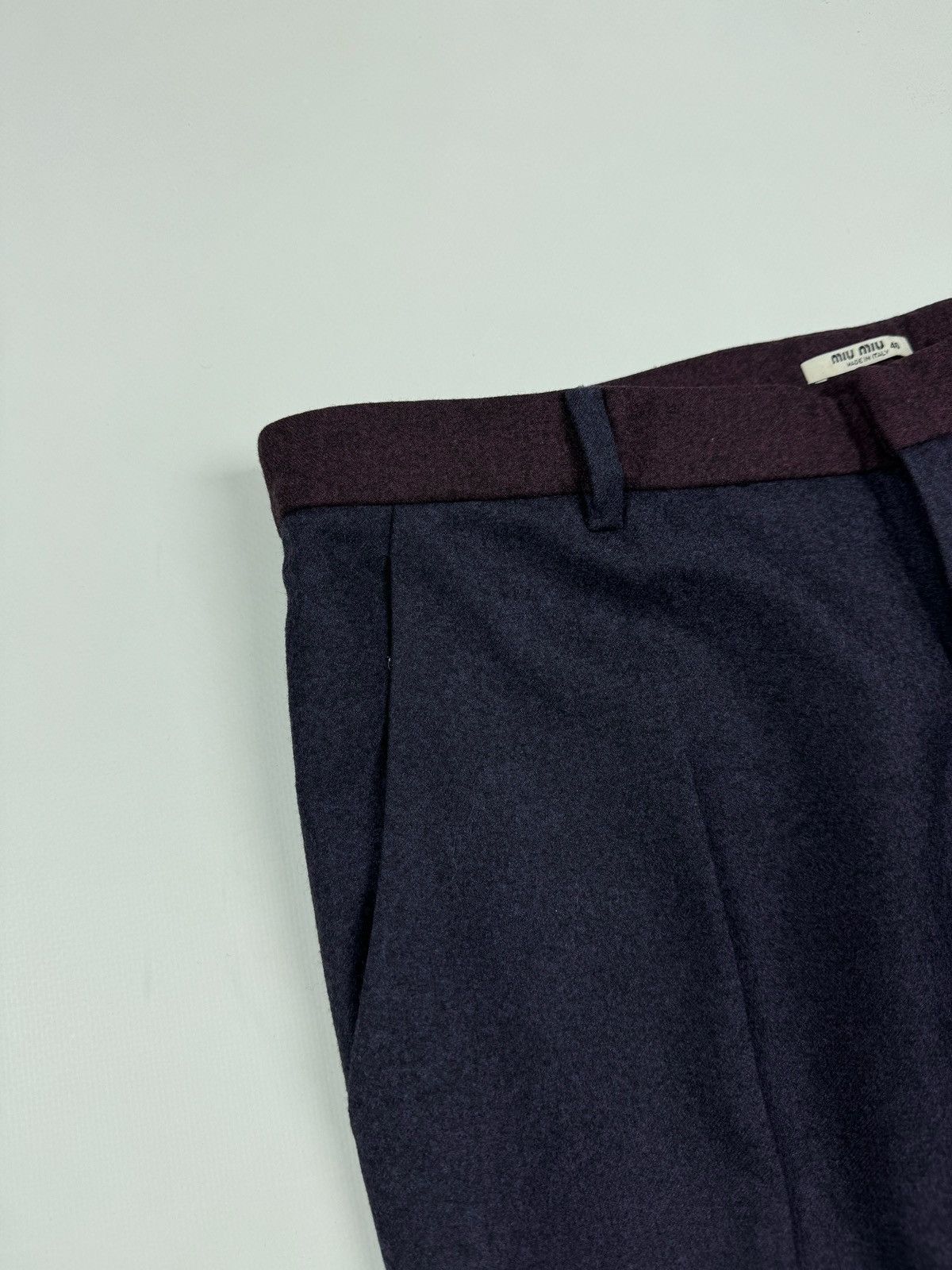 Miu Miu Vintage Miu Miu Wool Chino Purple Pants Size 27" / US 4 / IT 40 - 5 Thumbnail