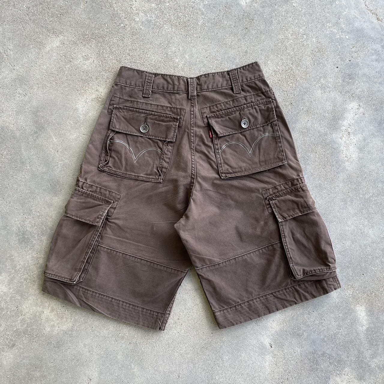 Japanese Brand × Vintage Crazy vintage baggy Y2K skater Grunge Levi’s cargo shorts Size US 31 - 4 Thumbnail