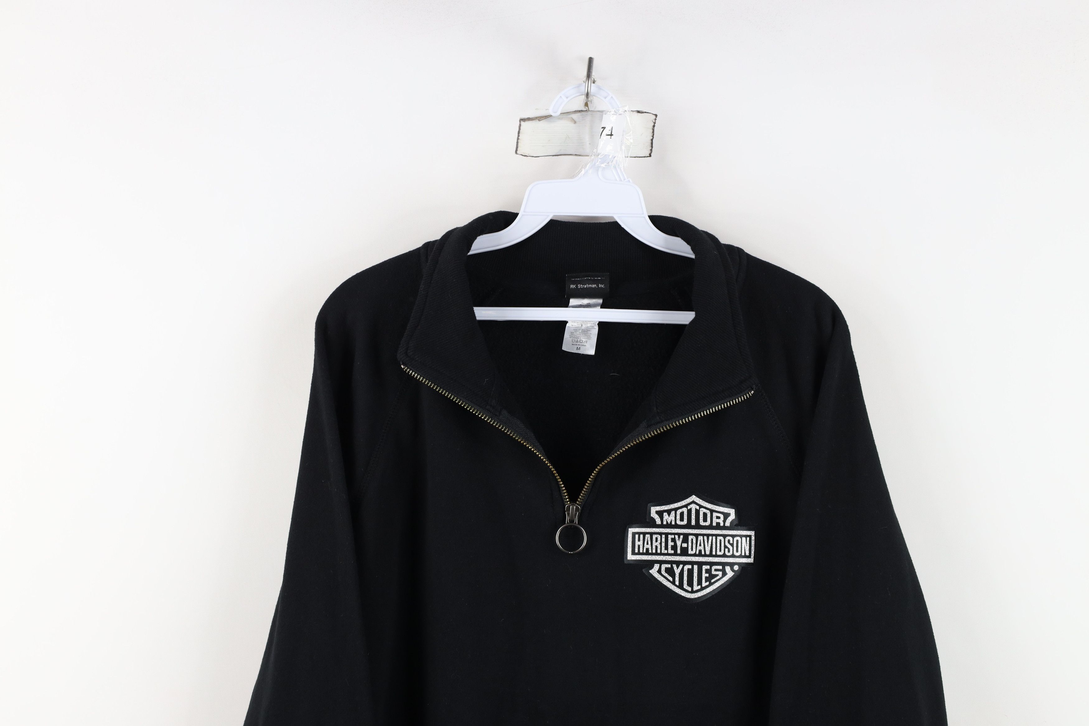 Harley Davidson Vintage Y2K Harley Davidson Rose Wings Half Zip Sweatshirt Size M / US 6-8 / IT 42-44 - 2 Thumbnail