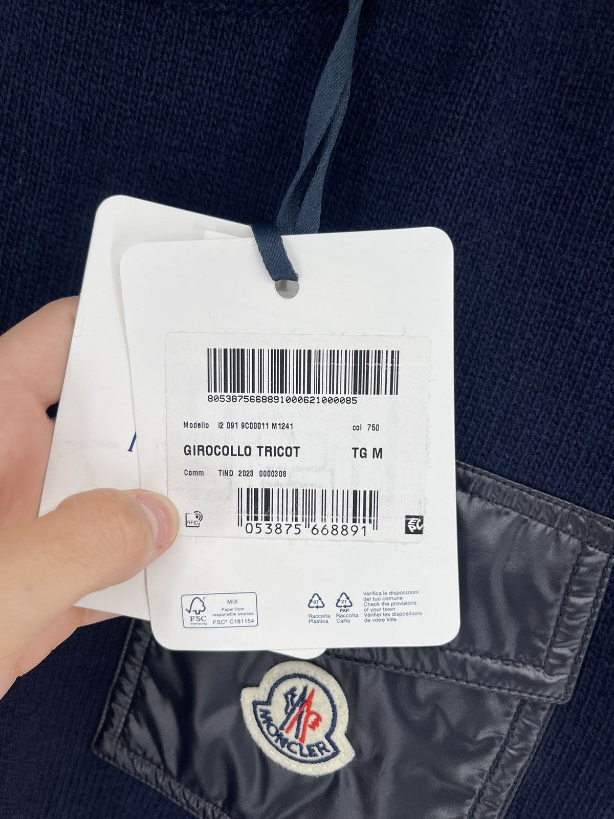 Moncler Moncler Girocollo Tricot Jumper Size M Size US M / EU 48-50 / 2 - 8 Thumbnail