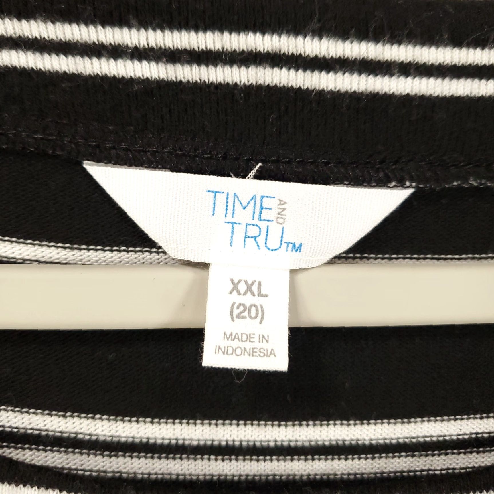 Vintage Time & Tru Maxi Dress Womens Plus 20 Long Blue Striped Round Neck Pullover Long Sleeve Casual Travel Size 3XL / US 20-22 - 5 Thumbnail