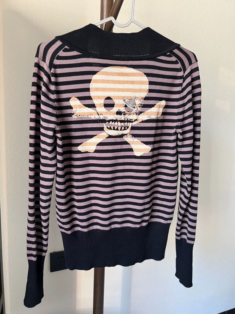 Vivienne Westwood Skull cap with skull stripe