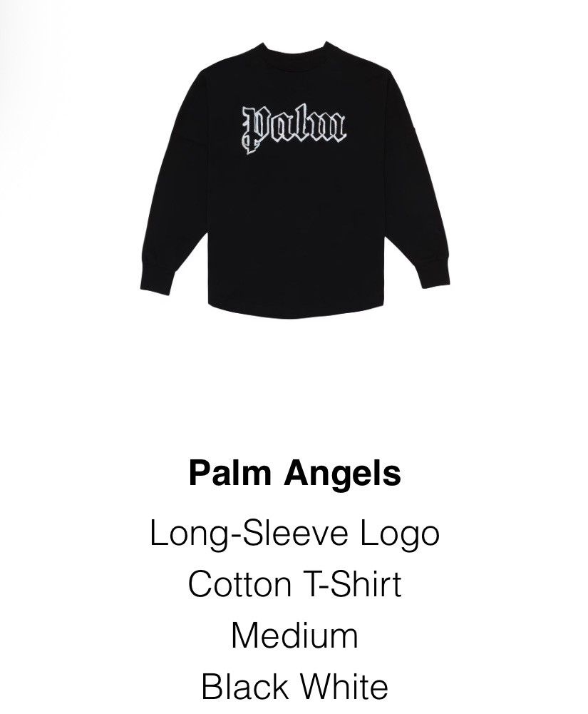 Palm Angels Palm angel logo long sleeve t shirt Size US L / EU 52-54 / 3 - 9 Thumbnail
